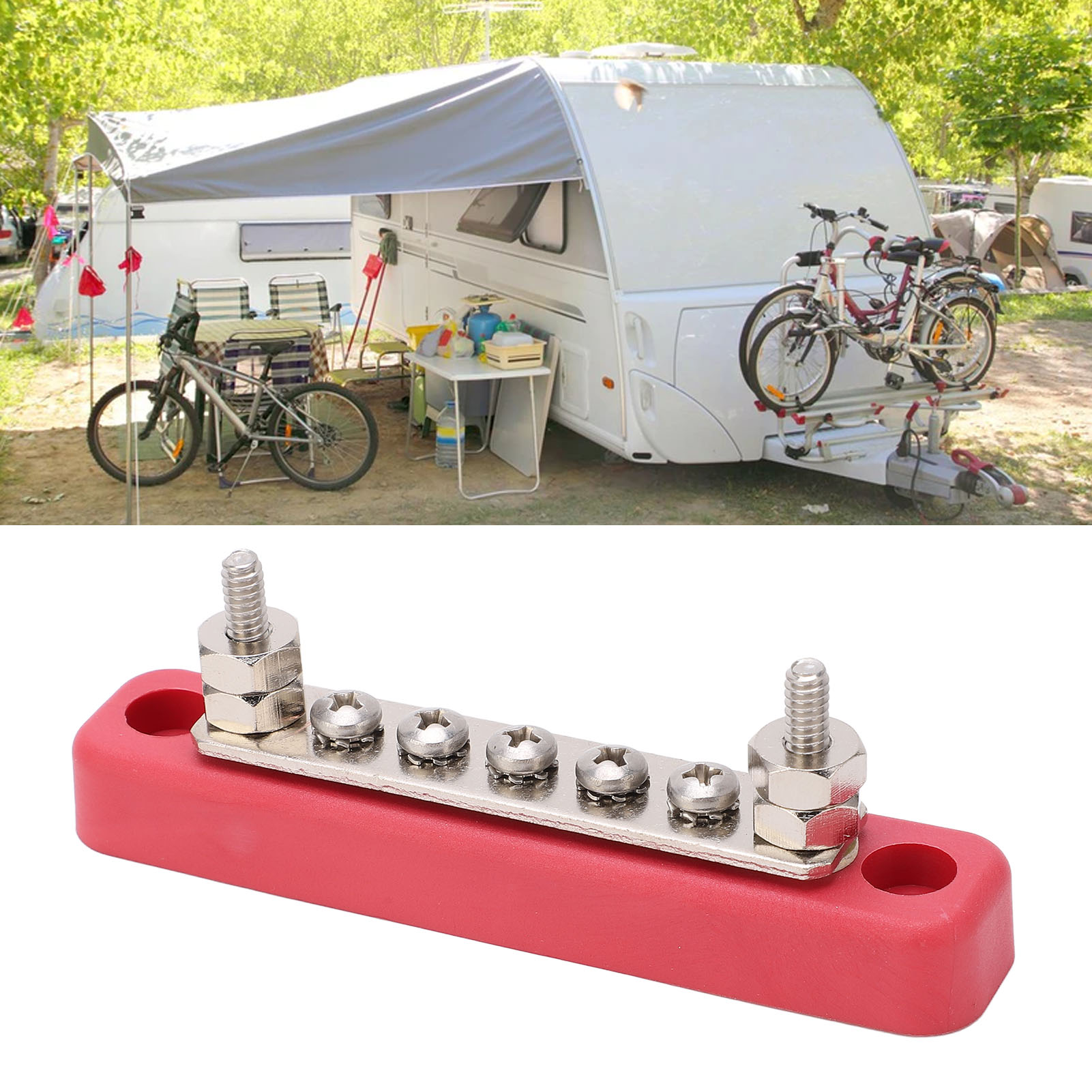 Schaltungsmodifikation: 5-kanal 48v Hochstrom 100a Sammelschiene, Kupfersammelschiene, Rot.