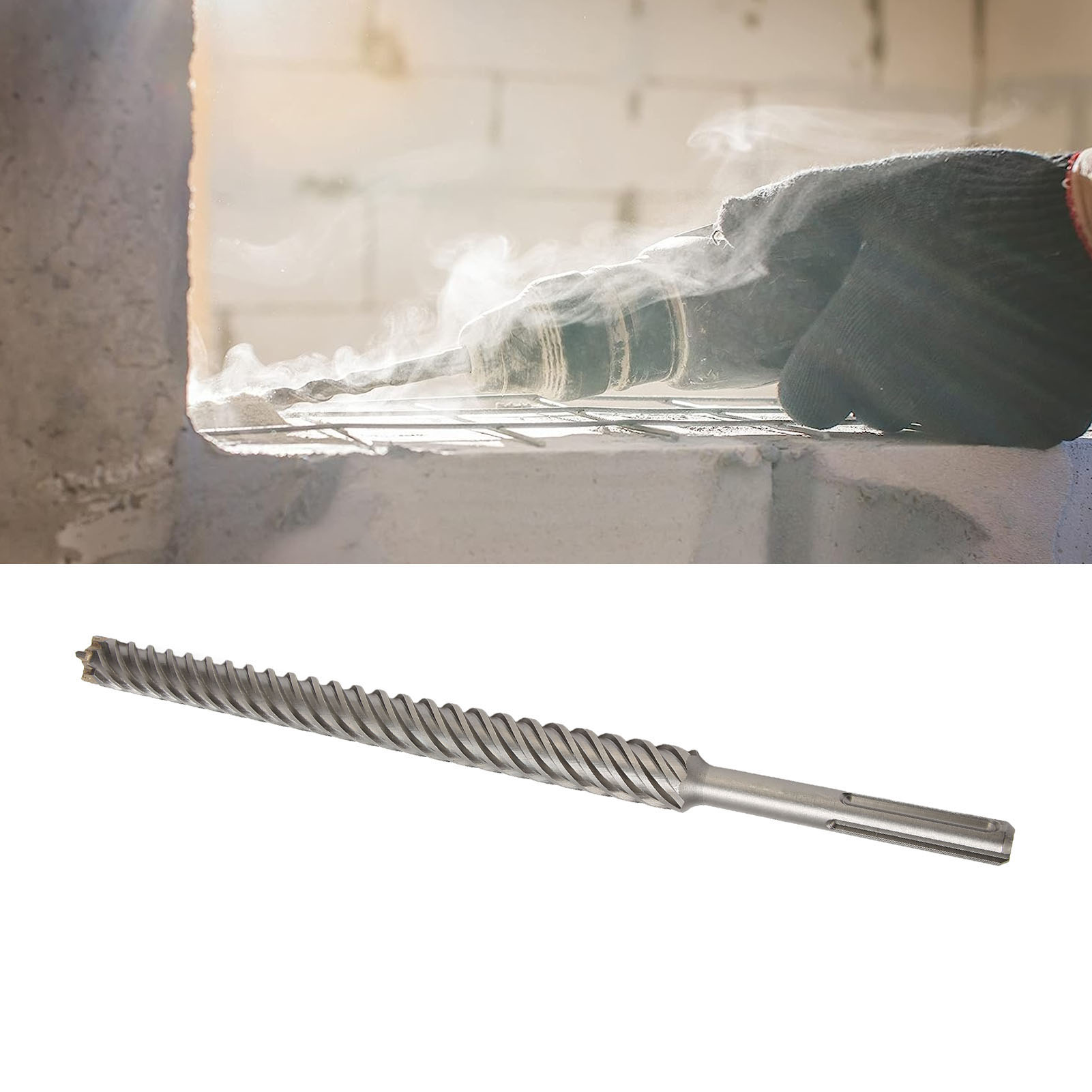 6-schneidiger Rotations-schlagbohrer 32500 Mm, Hartmetallbohrer, Bohrer Für Elektrische Schlagbohrmaschinen, Schlagbohrer-set Geeignet Für Ziegel, Stein Und Beton.