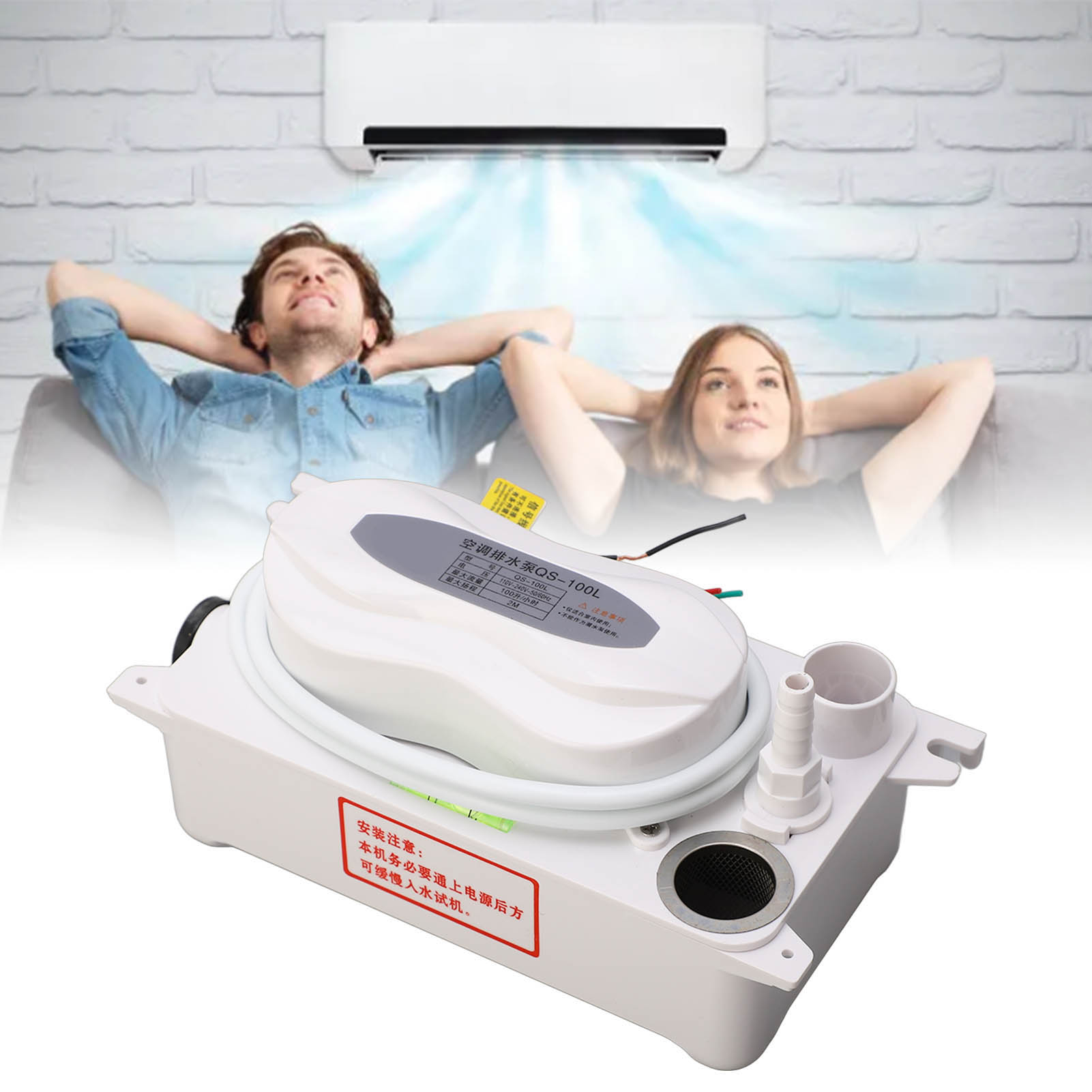 Ac110-240v 100l/h Hvac Kondensatpumpe, Geräuscharme Ablaufpumpe Für Klimaanlagen Mit 600ml Wassertank Und Füllstandsanzeige Zur Kondensatentfernung Aus Klimaanlagen, Herden Und Luftentfeuchtern.