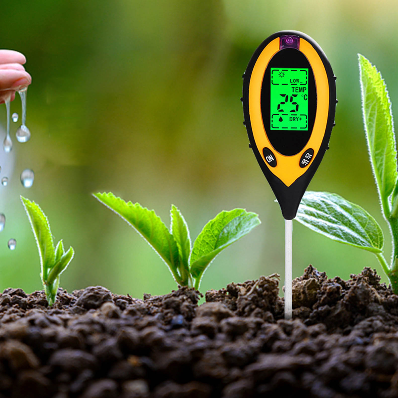 Bodenanalysegerät (luxmeter, Hygrometer, Ph-meter, 4-in-1-einnadel-bodenanalysator)