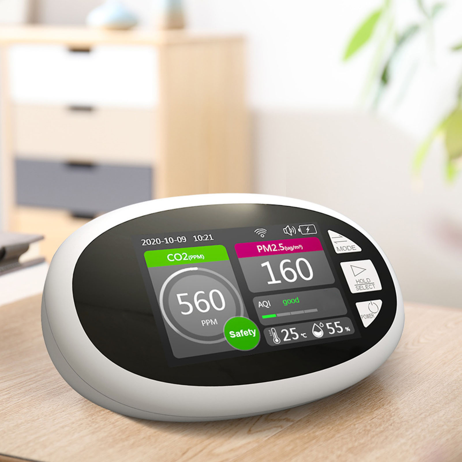 Dm125-wlan-luftqualitätsmonitor (kohlendioxid + Pm2,5 + Temperatur + Luftfeuchtigkeit) - Tuya Wifi App (englische Version)