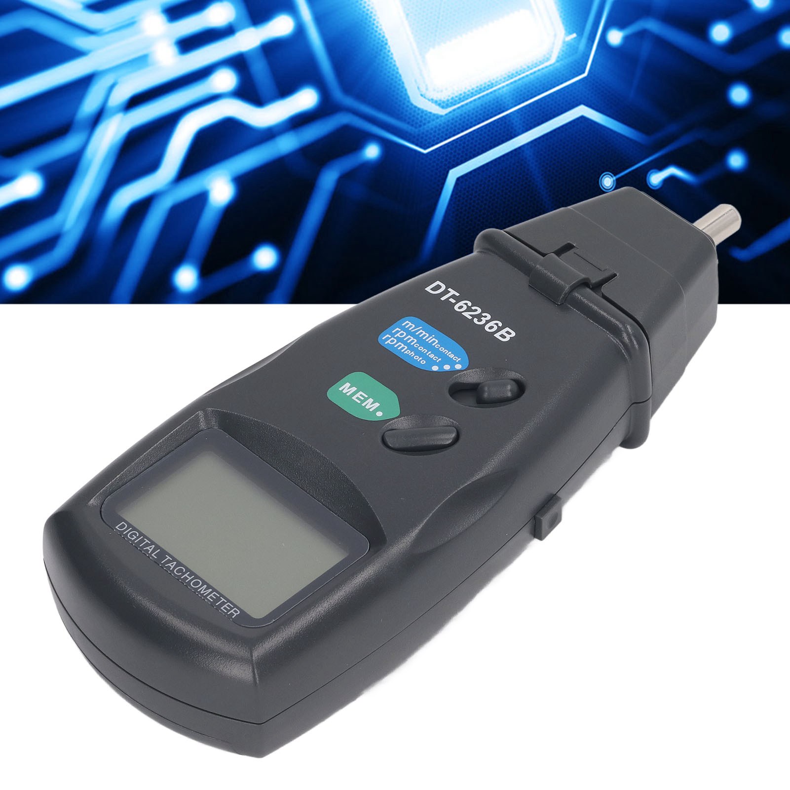 Fotoelektrischer Drehzahlmesser, Kombination Aus Fotoelektrischer Und Kontakt-drehzahlmessung, 2,599999 U/min, 0,051999,9 M/min, Motordrehzahlmesser Mit 5-stelliger Hintergrundbeleuchteter Lcd-anzeige