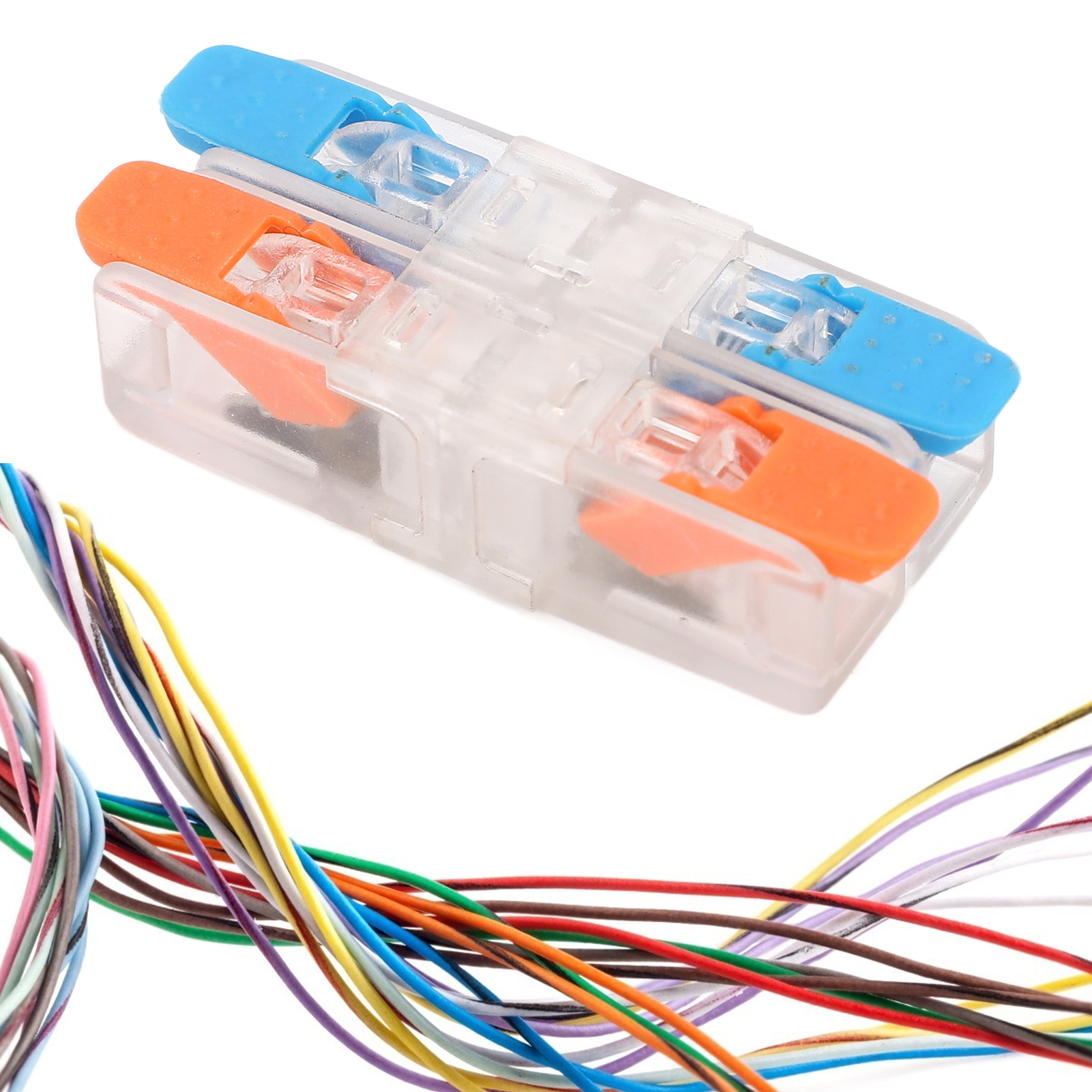 Verkaufseinheit: 10 Stück. H62w2 2-in/2-out-steckverbinder Für Kabel Von 0,5 Bis 6 Mm², Schnellverteiler, 41 A, 450 V