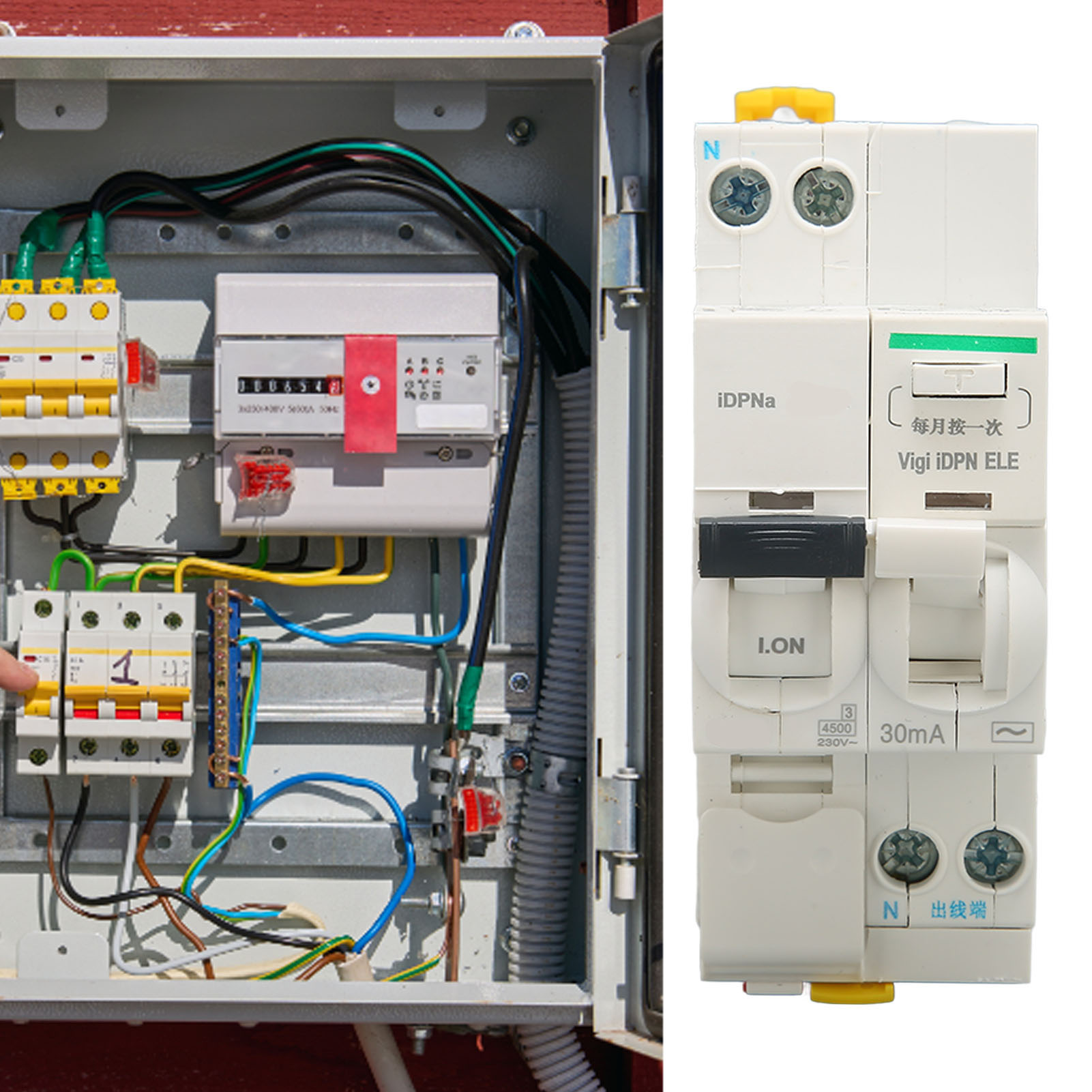 Idpna 230 V Ac-leistungsschalter Mit Fehlerstromschutz, 1p+n25a Zubehör