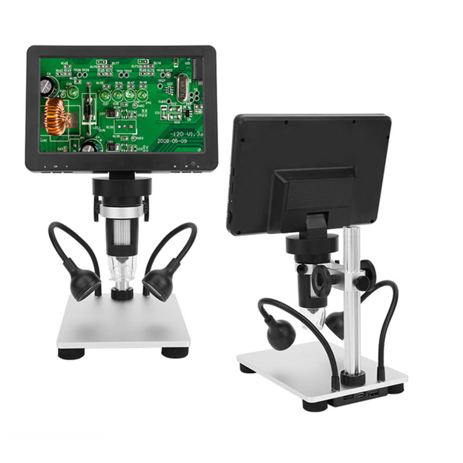 Elektronisches Mikroskop Mit 7-zoll-hd-lcd-bildschirm, 1200-fache Hochauflösende Reparaturmikroskopie (12 Millionen Pixel)
