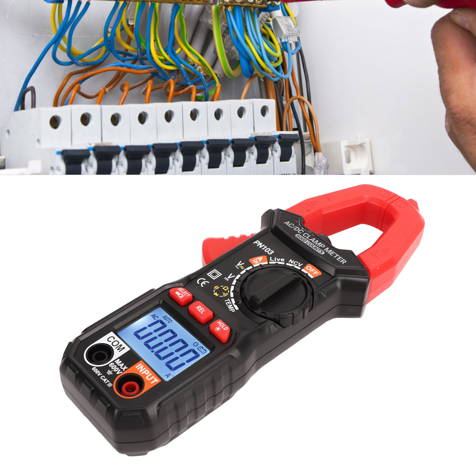 Aneng Pn103 Intelligentes Anti-verbrühungs-zangenmessgerät, Hochpräzises Multifunktionales Zangenmessgerät, Ac/dc-amperemeter, Universell Für Elektrische Anwendungen