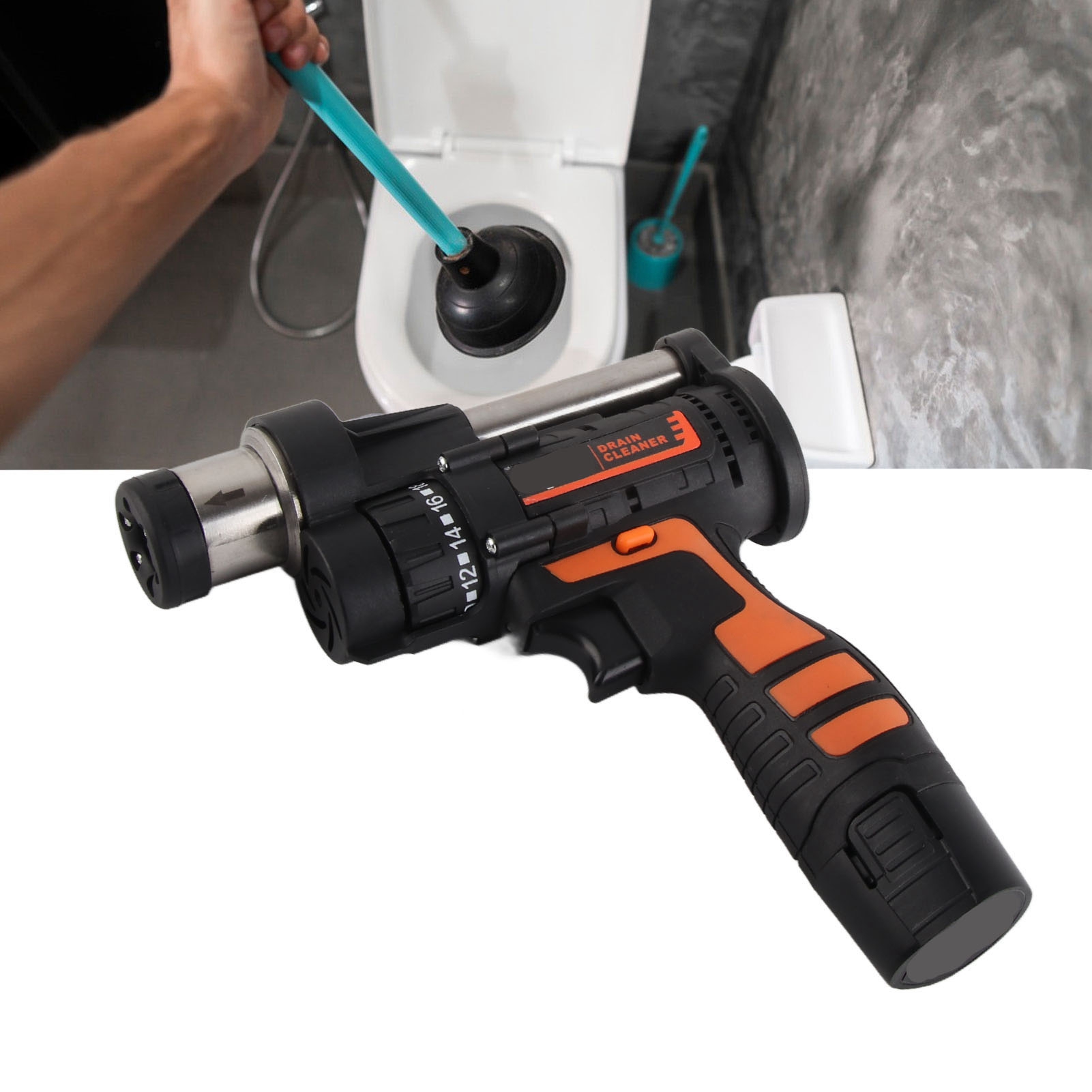 Elektrisches Abflussreinigungsgerät, Kanalreiniger, Toilettenreiniger, Bodenablaufreiniger, 4,5-meter-werkzeug