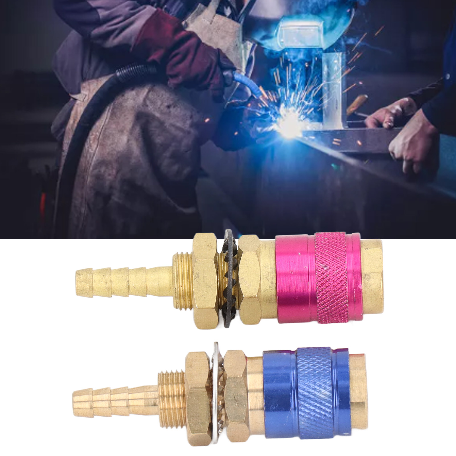 Wassergekühlter Schnellverbinder Und Gasadapter Für Tig Pta Db Sr Wp 9 17 18 26 (6 Mm) Schweißbrenner.