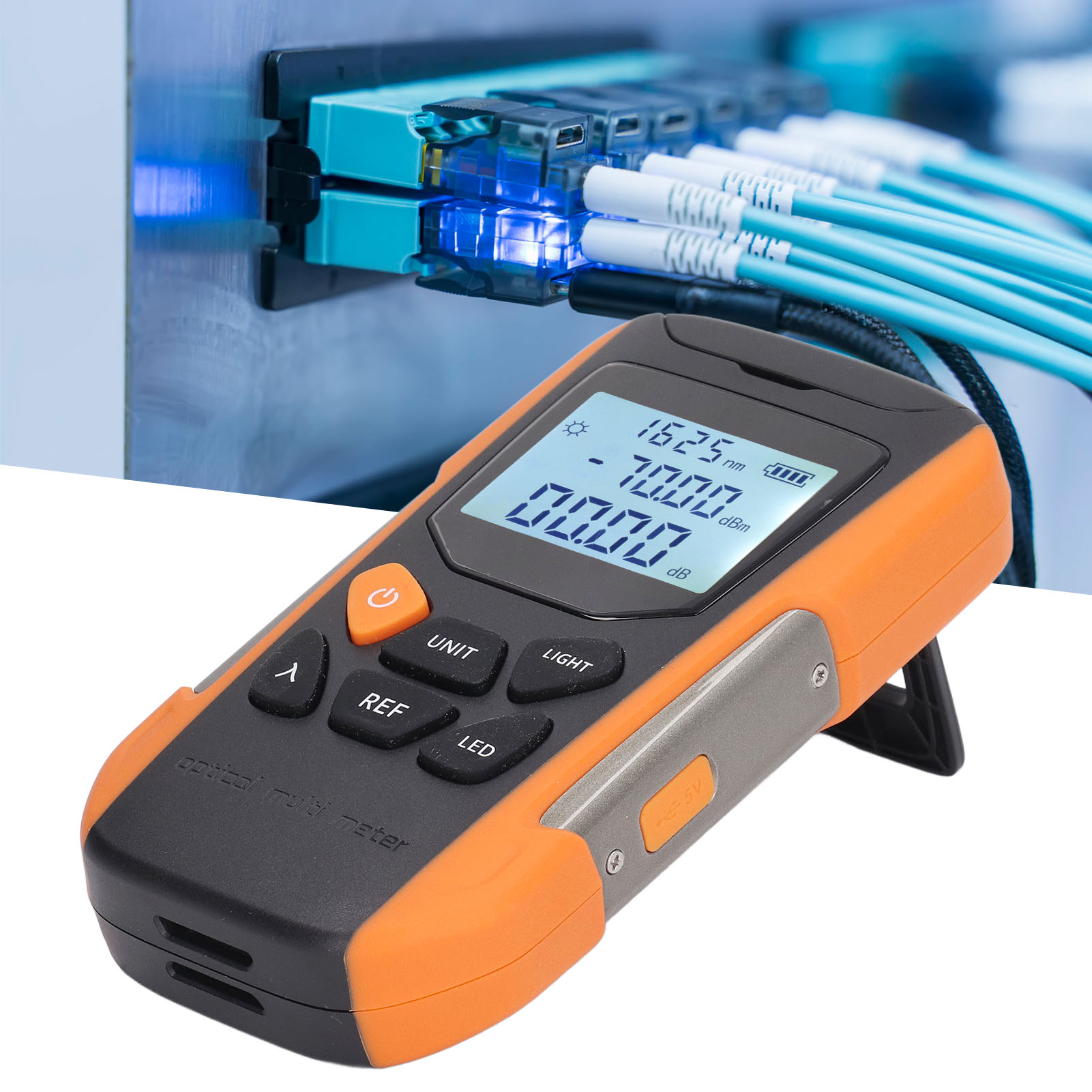 Glasfaser-wattmeter, Duale Stromversorgung, Optischer Dämpfungstester 30 Km, 35 V