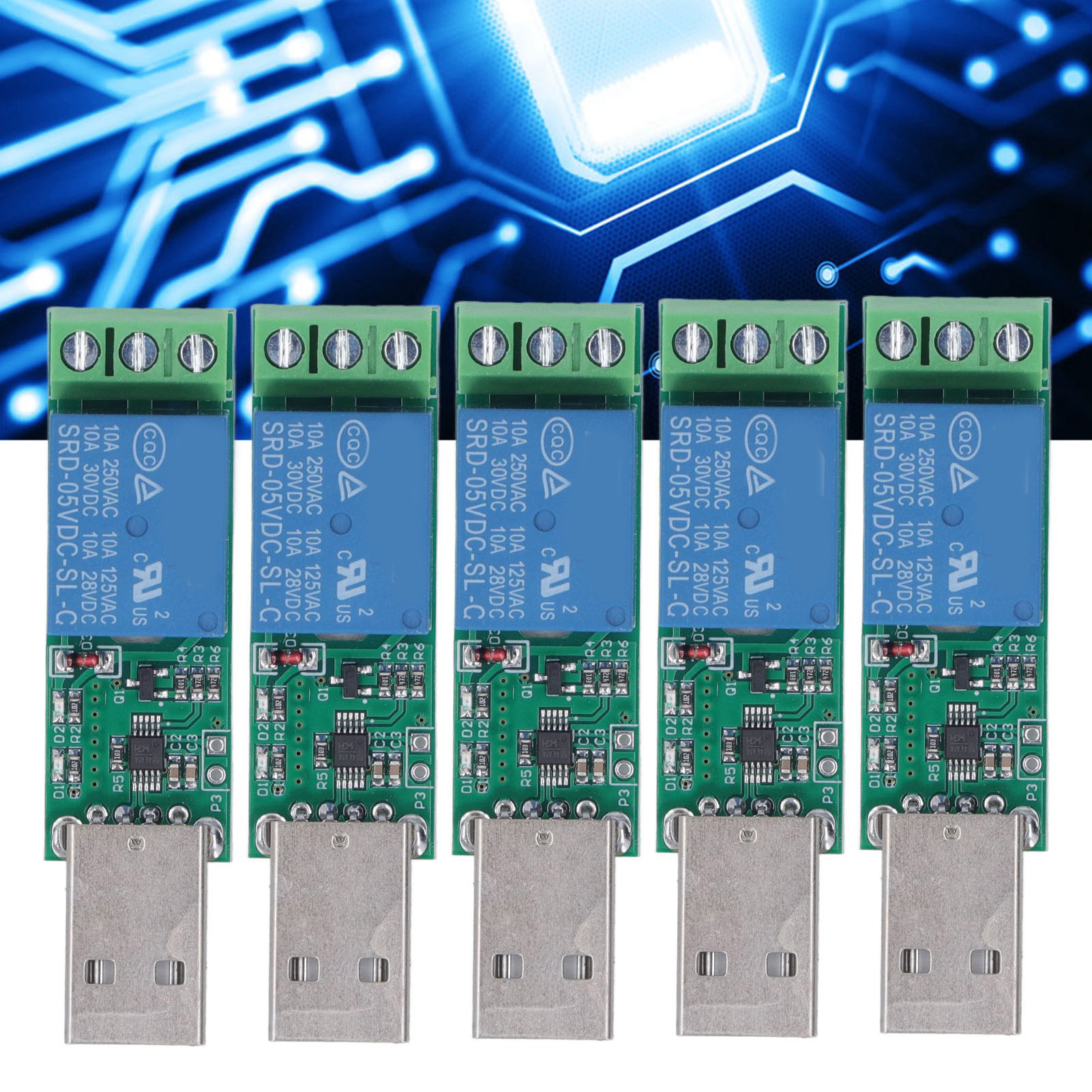 Packung Mit 5 Treiberlosen Hid-usb-steuerschaltern Für Computer, 5v 1-kanal-relaismodul, Intelligente Pc-steuerung, Plug & Play.