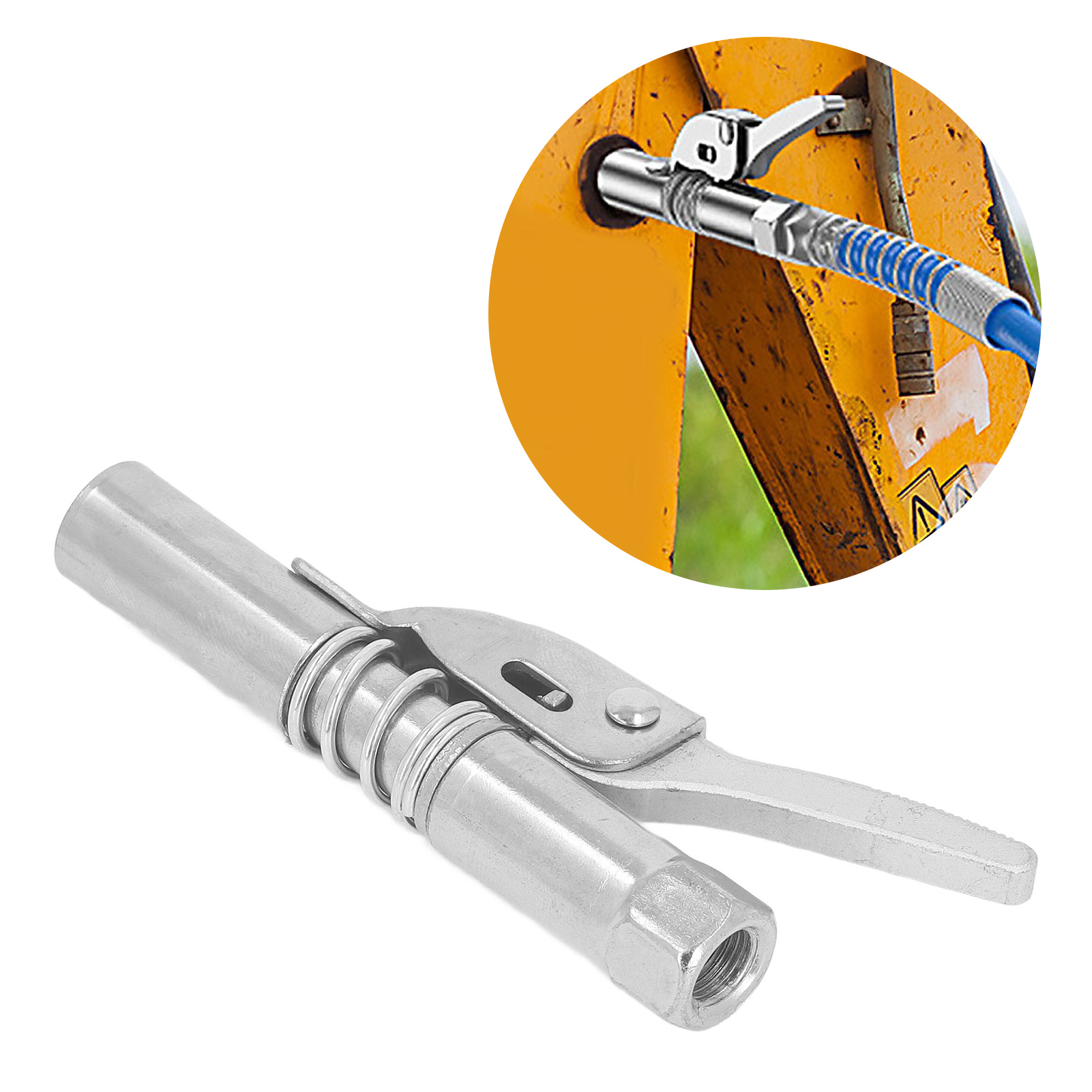 Fettpresse Mit Selbstsichernder Düse, Hochdruck-fettpresse Mit Klemme, Pneumatischer Und Manueller Fettpressenkopf