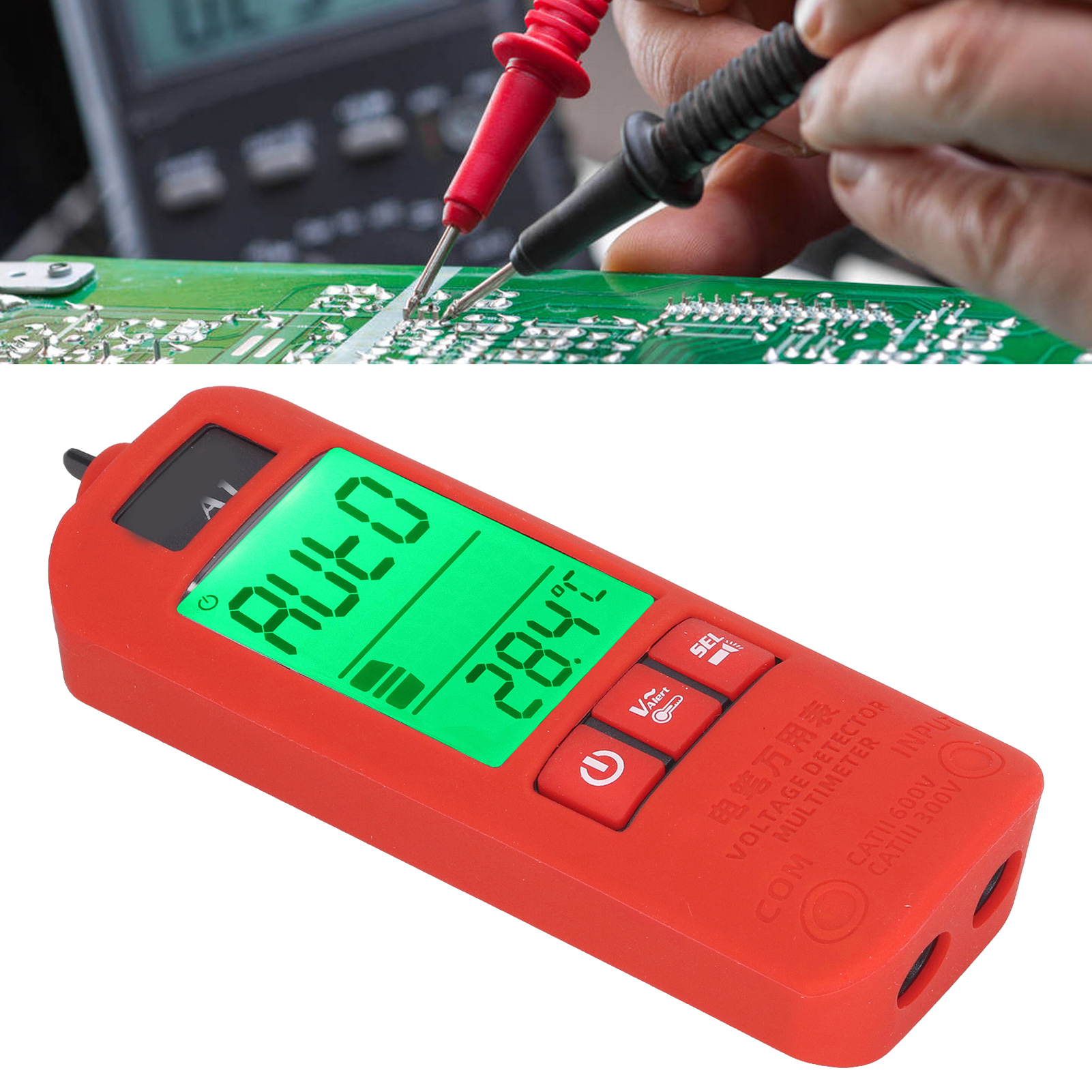 Bside A1 Vollautomatisches, Intelligentes Digitalmultimeter Mit Verbrühungsschutz, Neutral- Und Außenleitererkennung, Spannungsprüfung In Stromkreisen
