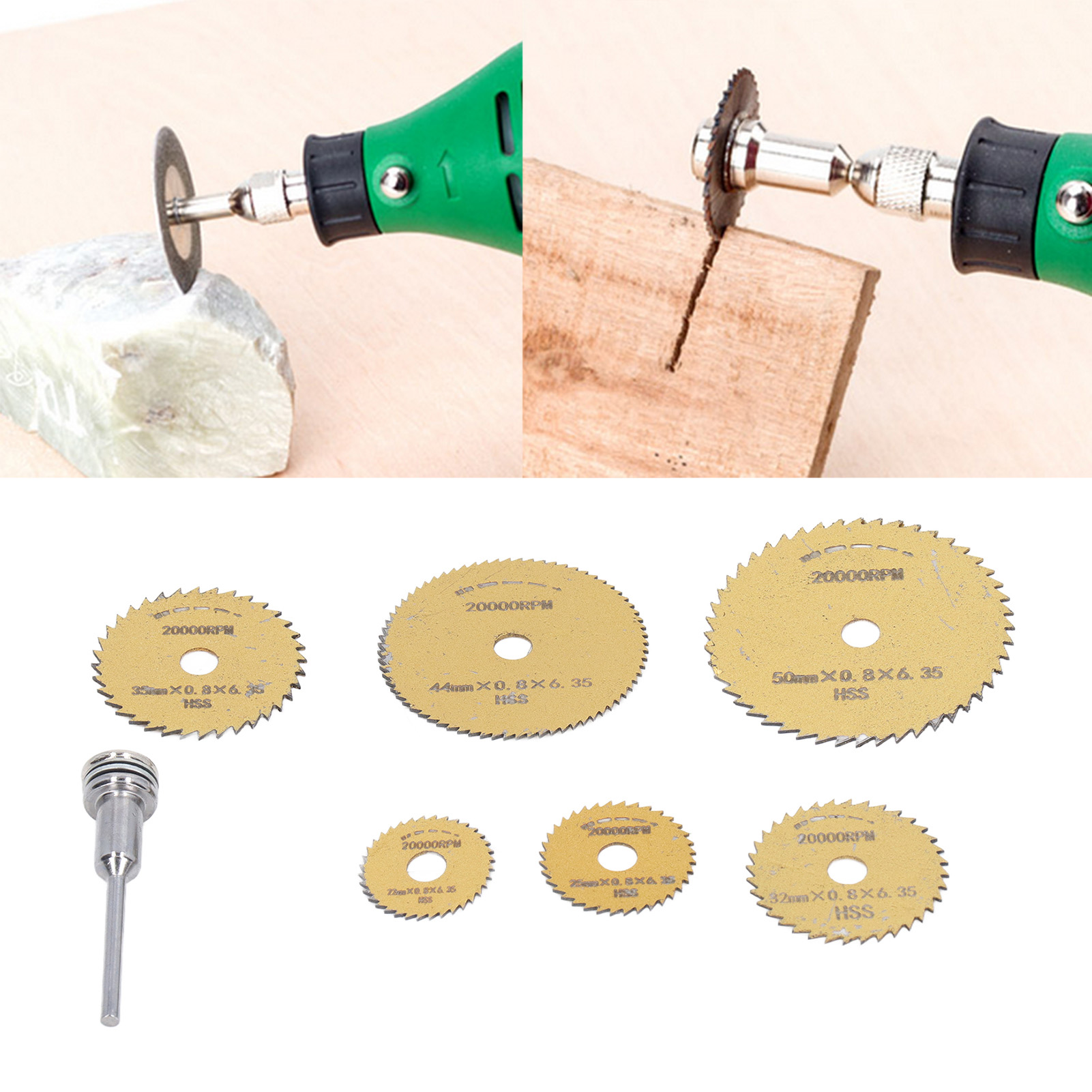 Set Mit 7 Hochgeschwindigkeits-stahltrennscheiben Für Holzbearbeitung, Kunststoffsägen, Elektrische Bohrmaschinen Und Mini-trennscheiben