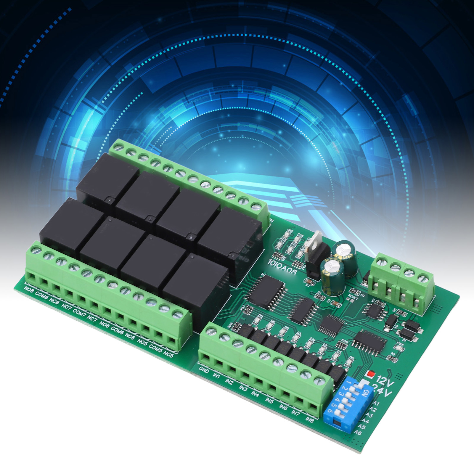 Modbusrtu Rs485 8-kanal Di-do 12v Dc Relaismodul