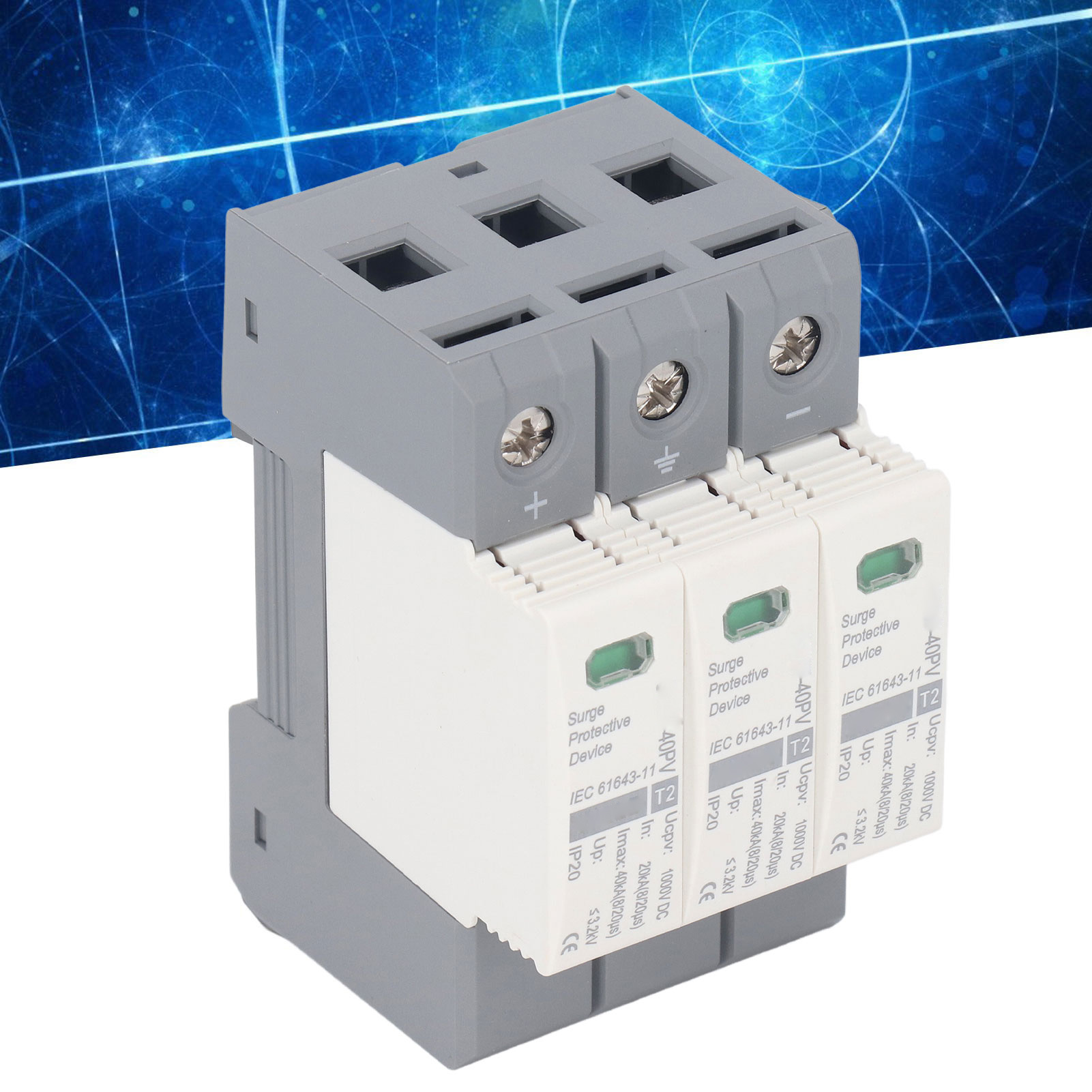 Chlt-40pv Dreiphasen-gleichstrom-überspannungsschutz Für Photovoltaikanlagen 20–40 Ka 1000 V Dc
