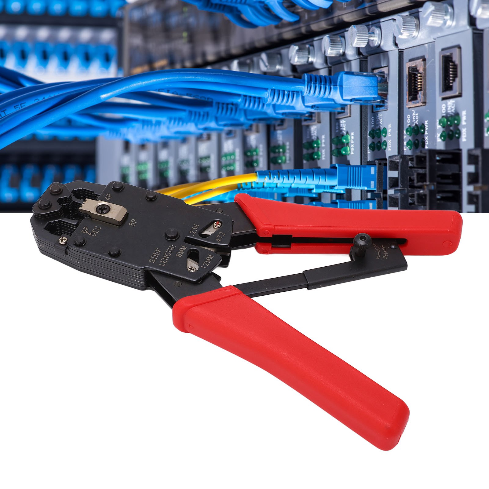 Crimpzange Für Telekommunikationsstecker, Schneidzange, Abisolierzange, Telefonleitungsstecker, Rj45-ratschenzange, Ht-2008r Netzwerkzange