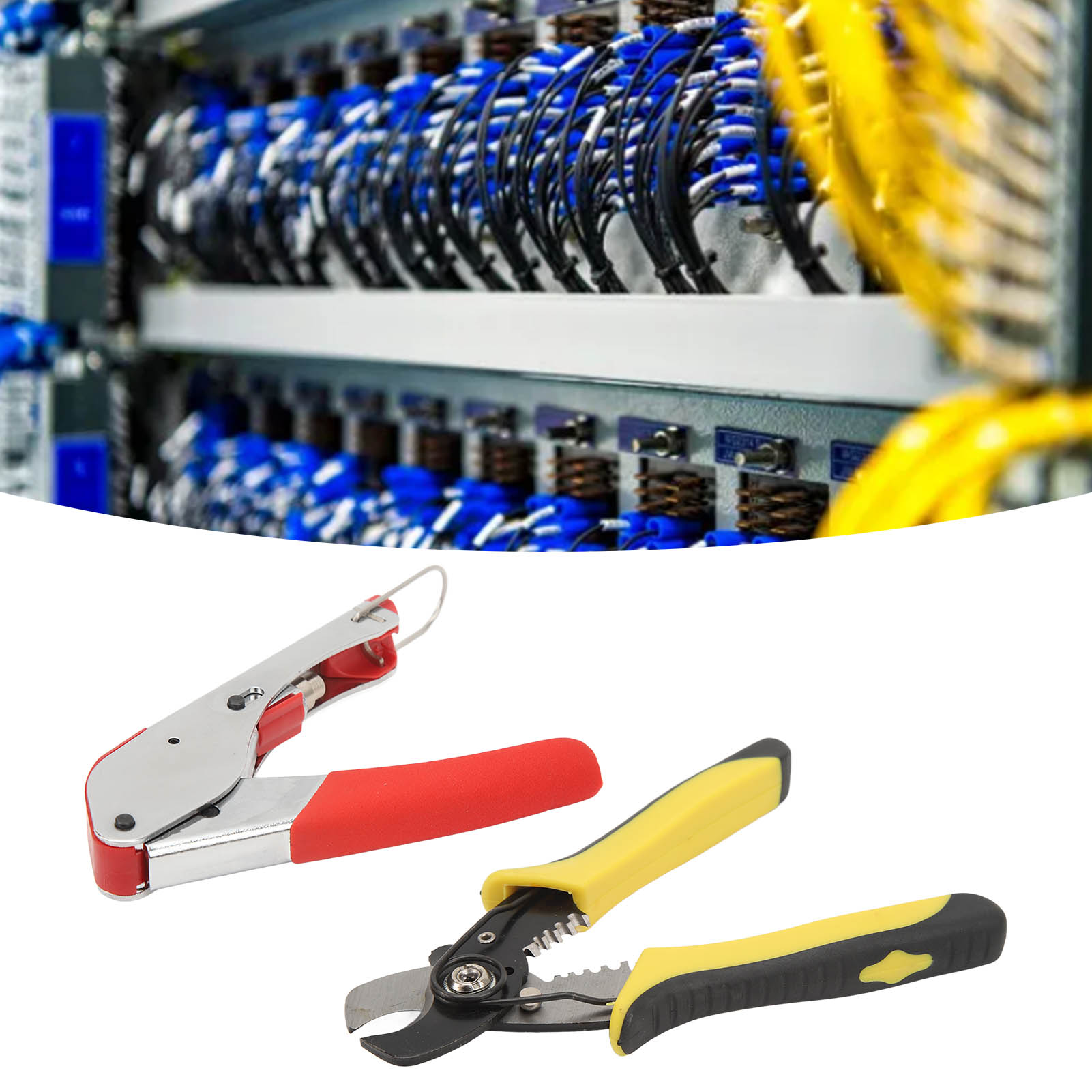 Rg59/6 Koaxialkabel-crimpwerkzeug-set Mit Abisolierzange, Awg-abisolierzange, Schraubendrehersatz, 10 Schwarzen Rg6 F-steckern