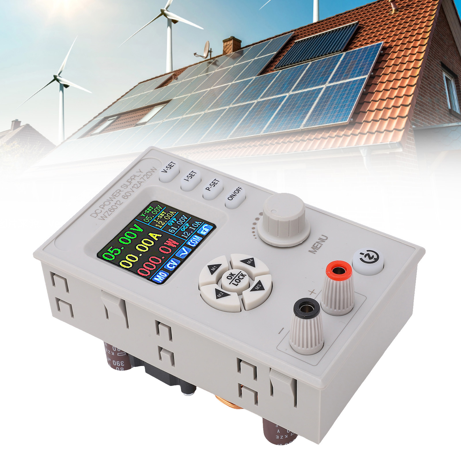 Einstellbares Hochleistungs-dc/dc-cnc-geregeltes Abwärtslastmodul, Konstante Spannung Und Stromstärke 60 V 12 A, Mit Wlan-kommunikationsmodul.