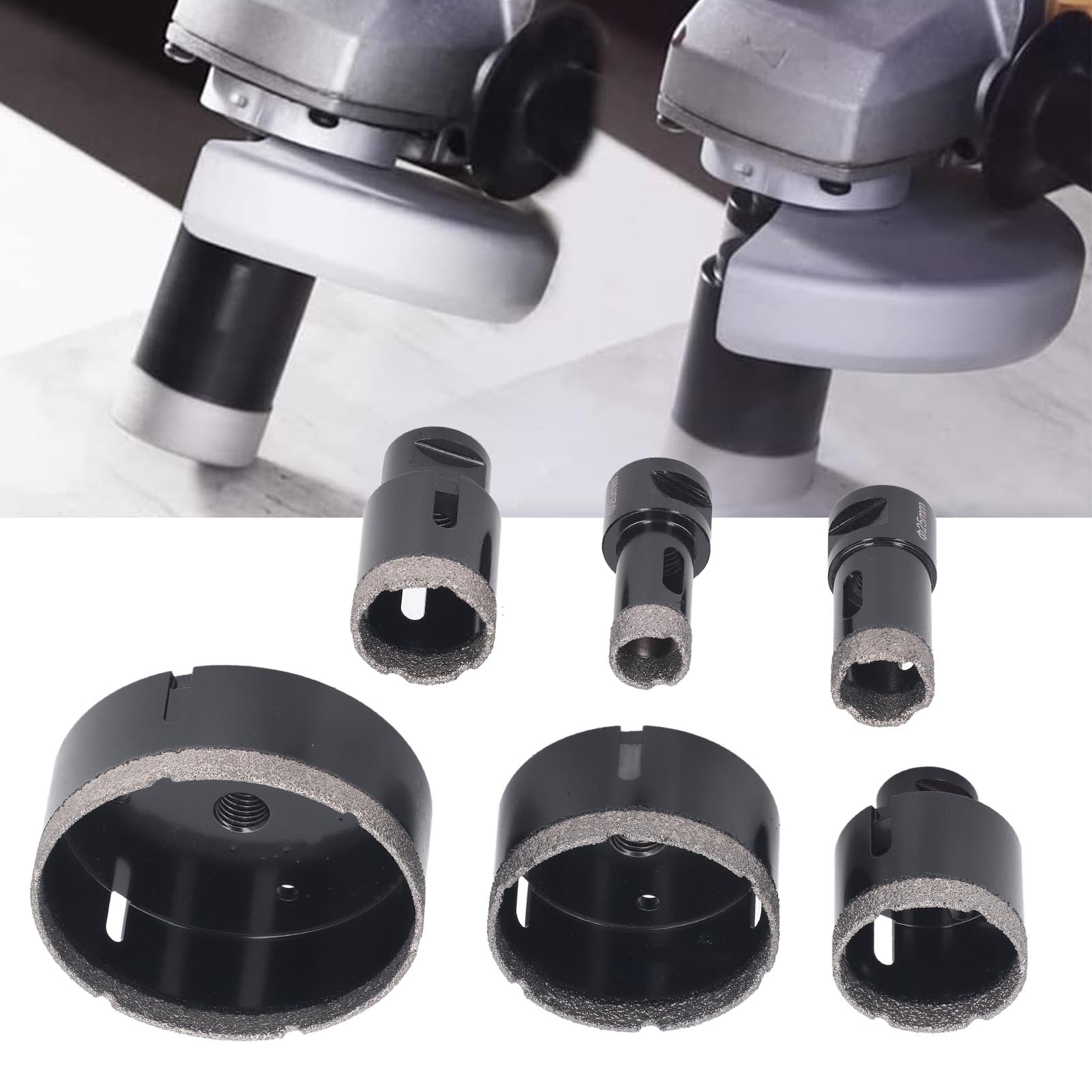 Set Mit 6 M14 Diamant-lochsägen, Löt-lochsägen 20-25-35-50-75-100 Mm, Geeignet Für Keramik- Und Marmorfliesen, Hohlbohrer-set Zum Vakuumlöten