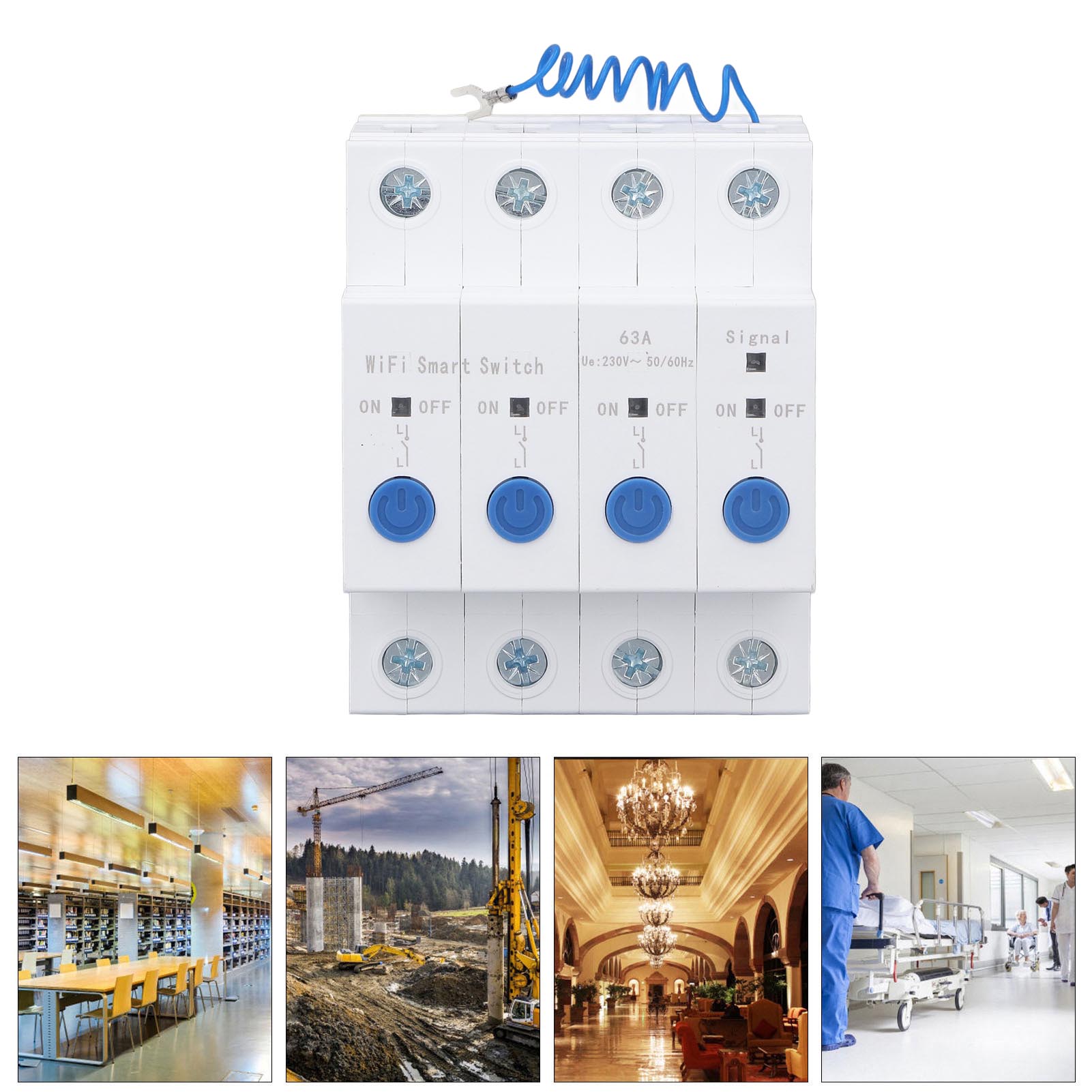 Intelligenter 4-poliger Wlan-leistungsschalter, Easylink-app, Drahtlose Fernbedienung Für Smart Home, Diy-schalter, Mehrkanal-timer, 230 V Ac, 63 A Netzteil