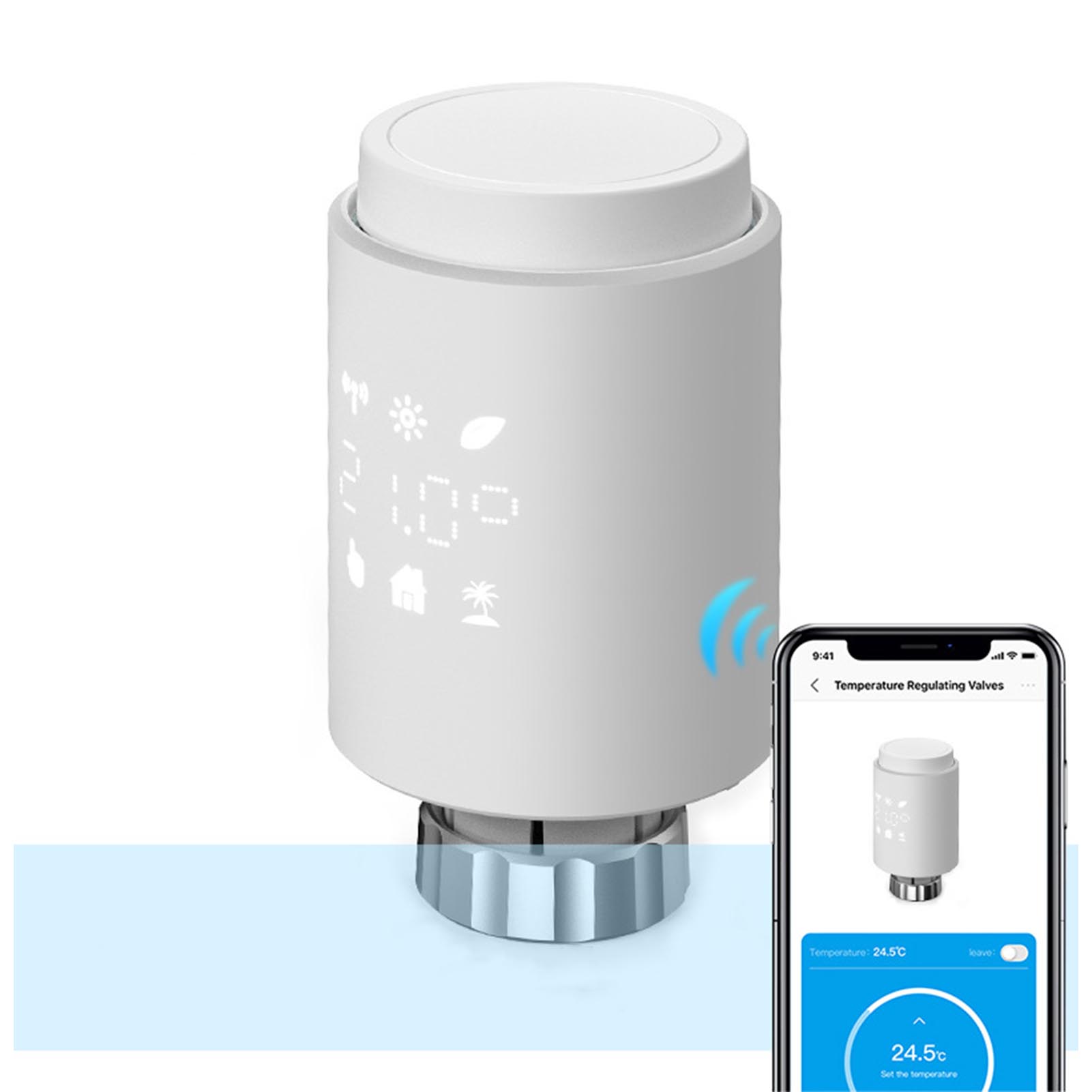Energiesparendes Intelligentes Temperaturregelventil Mit Zigbee-technologie, Intelligenter Temperaturregler Mit Fernsteuerung Per Mobiltelefon