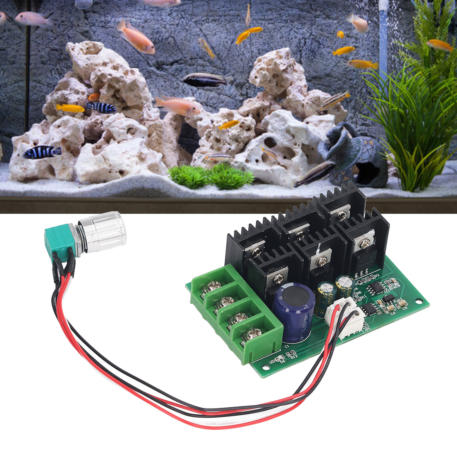20-a-gleichstrommotor-drehzahlregler, 12–24 V Gleichstrom-drehzahlregelungsmodul, Hochleistungs-pwm-gleichstrommotor-drehzahlregler, Stufenloser Drehzahlumrichter Mit Schalter, L0577-0802