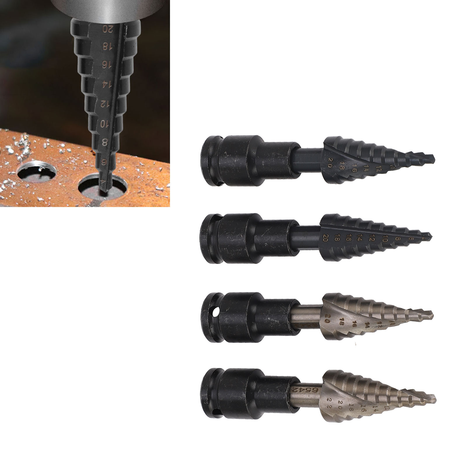 Multifunktionsbohrmaschine, Winkelschleifer, Elektrischer Schraubenschlüssel, Spezialbohrmaschine Mit Klemme, Universal-lochsäge, 4-teiliges Set