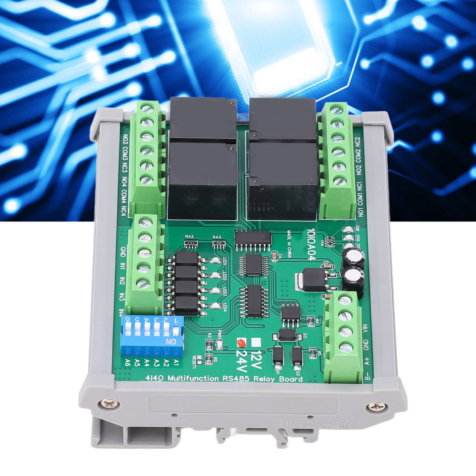 Modbusrtu Rs485 4-kanal Di-do 24v Dc Relaismodul