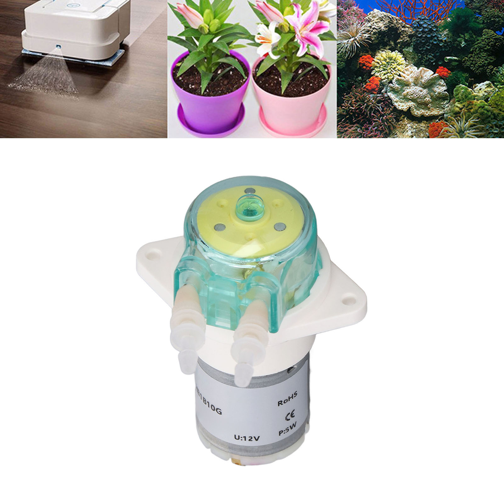 Chemischer Niedrigdurchflussanalysator (122 Ml/min, 5 W) Mit Getriebeuntersetzung, Diy 12 V Mini-hydroponik-schlauchpumpe