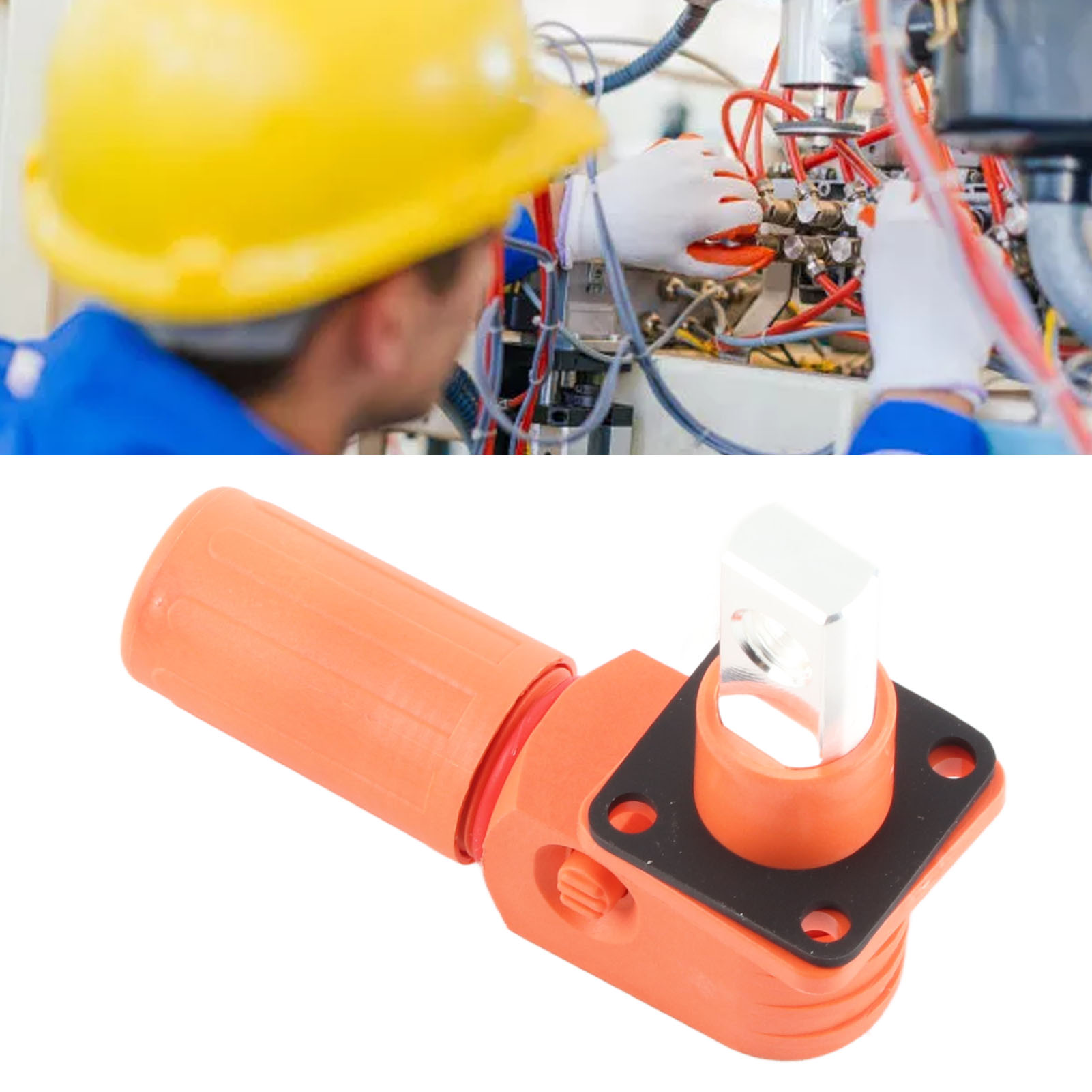 Satz Mit 2 Einadrigen M8 200a Energiespeicherschrankverbindern, Hochspannungs- Und Hochstrom-photovoltaik-energiespeicherverbindern (orange).