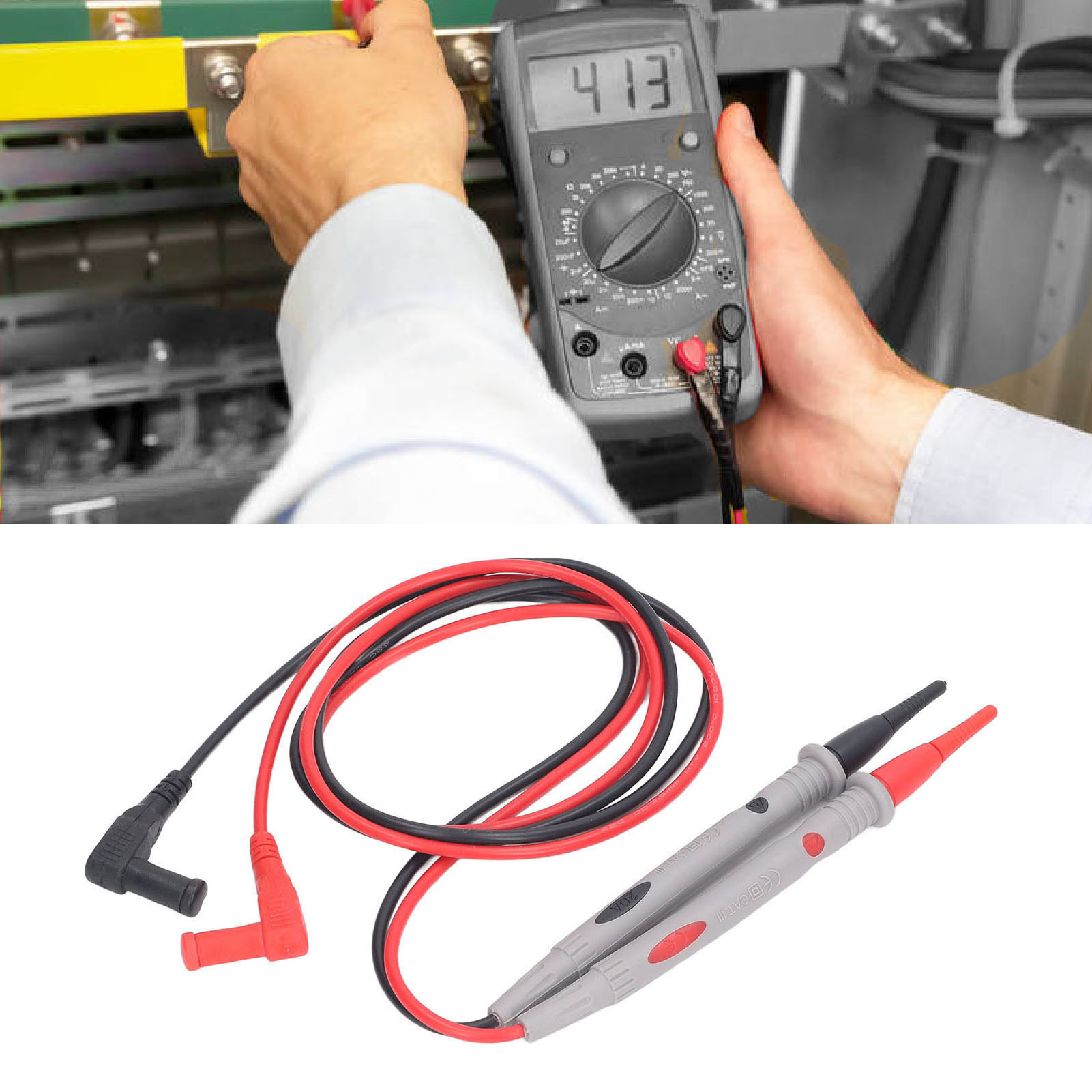 Messleitung Für Digitalmultimeter Tdc061, Universaltyp 20 A, Aus Kältebeständigem Silikon, Standard-1000-v-anschluss