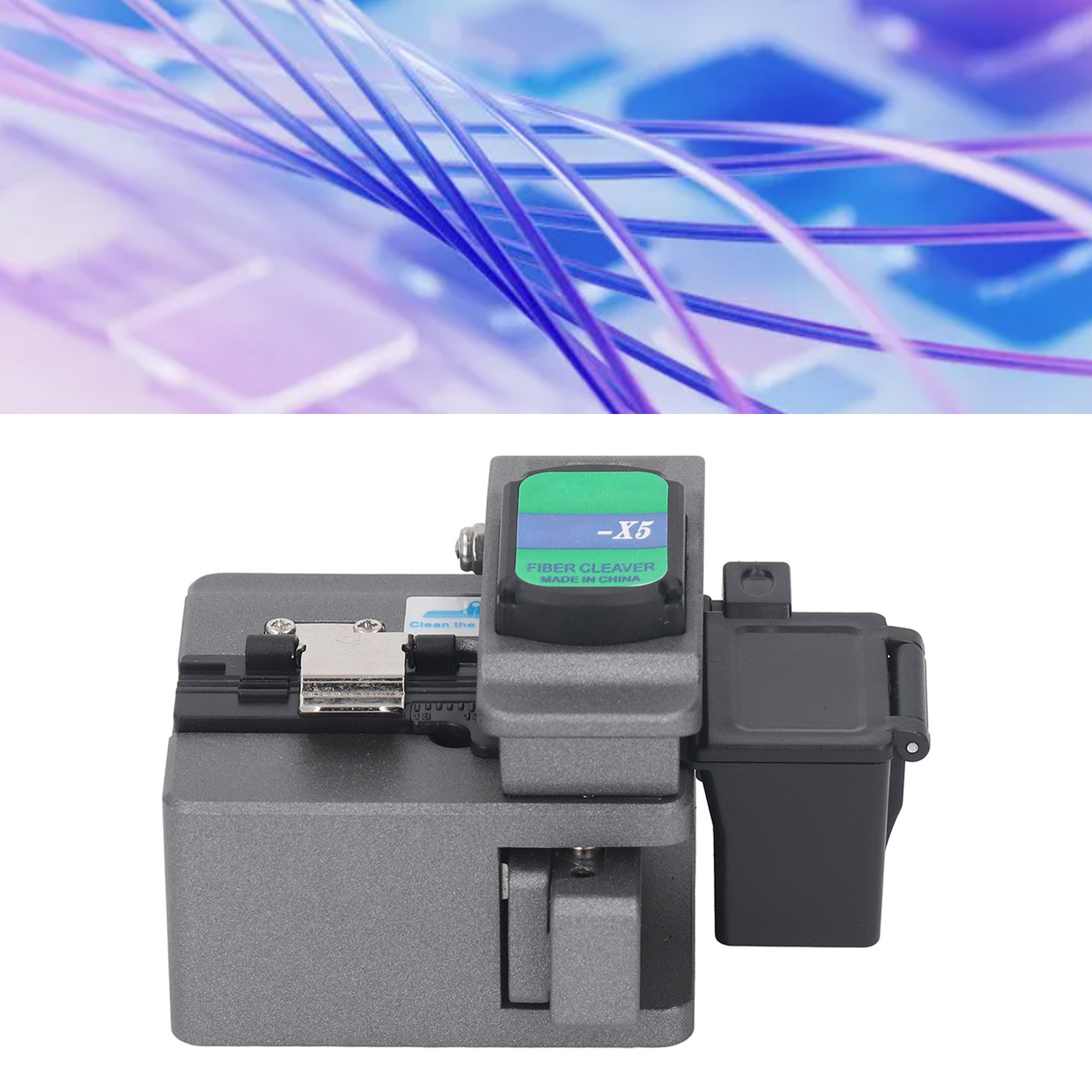 Aua-x5 Basic Graue Glasfaser-schneidzange, Glasfaserschneider, Automatischer Rückzug, Kabelschneider, Universell Für Heiß- Und Kaltspleißung
