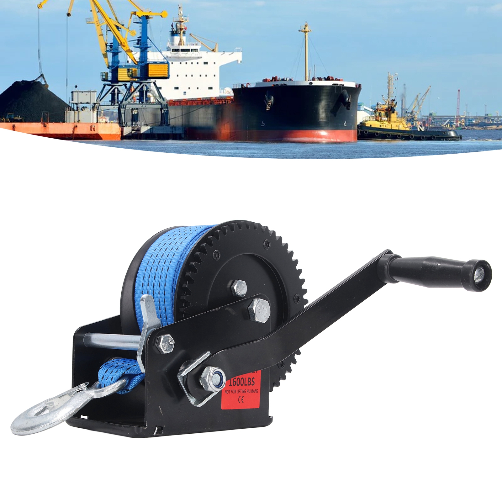 1600 Lb Handwinde, Kleines Zug- Und Befestigungswerkzeug, Geeignet Für Industrielle Hebearbeiten.