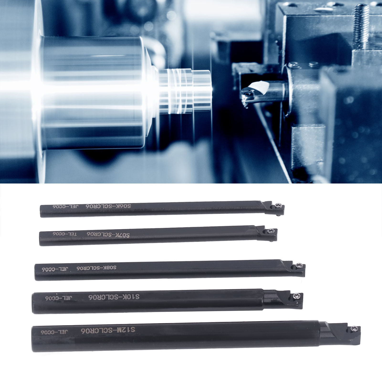 Satz Mit 5 Cnc-bohrwerkzeughaltern S06k/s07k/s08k/s10k/s12m-sclcr06