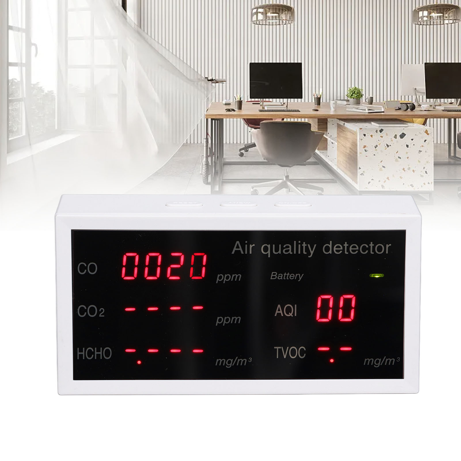 Tragbarer 5-in-1-luftqualitätsdetektor (pm2,5, Hcho, Kohlendioxid)