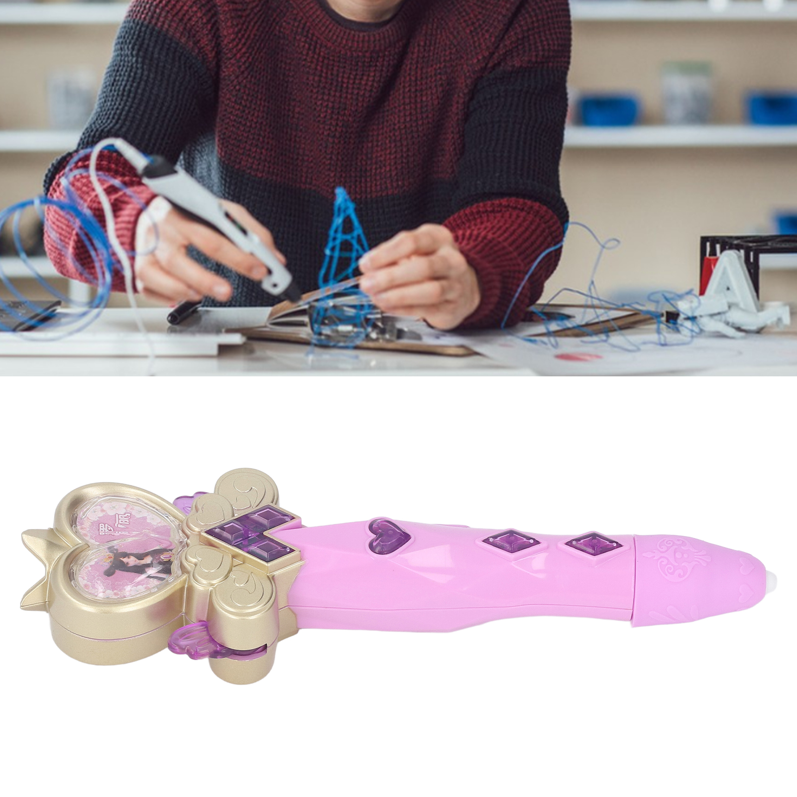 3d-druckstift Mit Sprachsteuerung, Intelligentes Zeichnen Und Kritzeln Für Kinder, Pädagogisch Wertvoll, Hitzebeständig