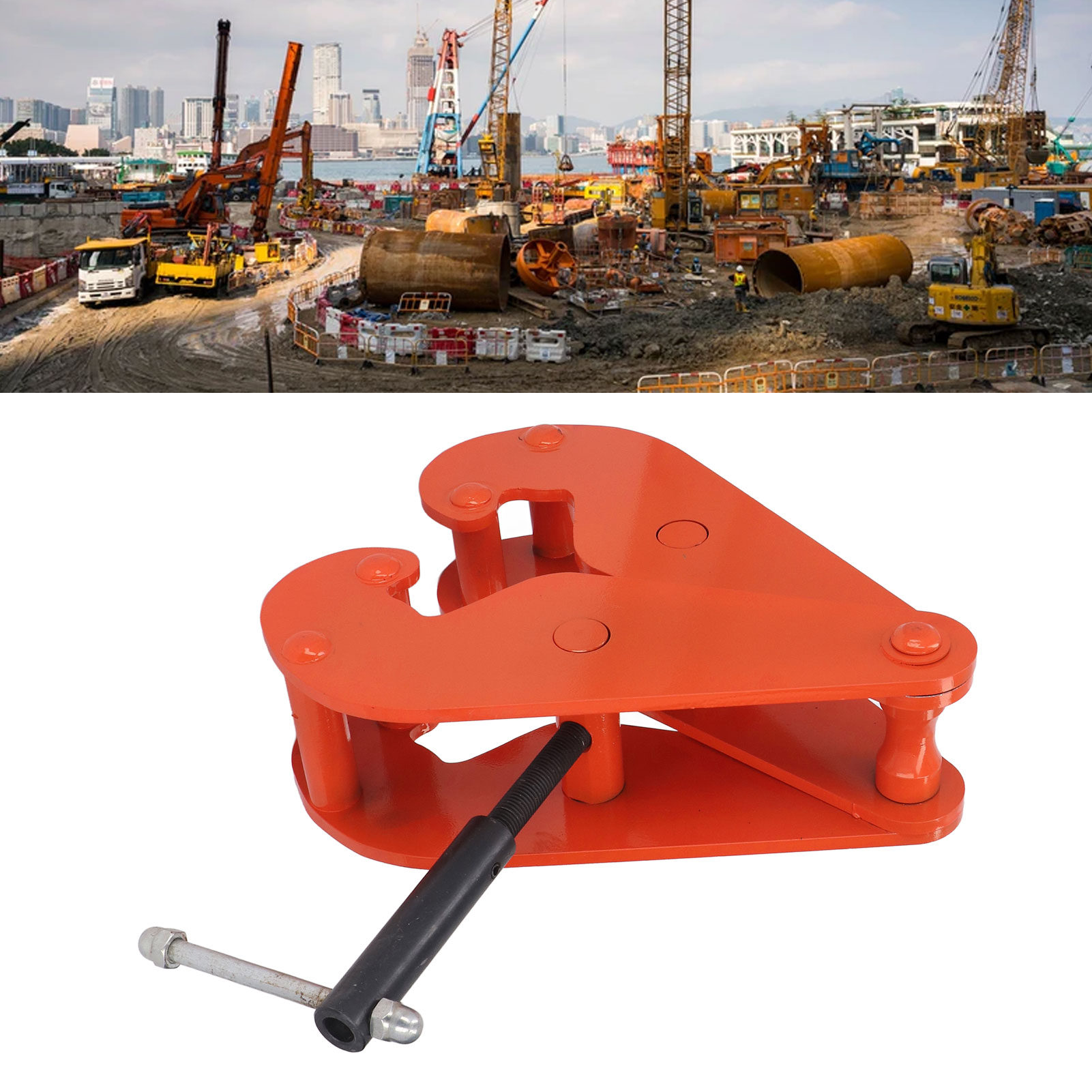 3t 80-320 Mm Vertikalträgerklemme, Schienenklemme, Schwerlast-hebeklemme Für Stahlträger