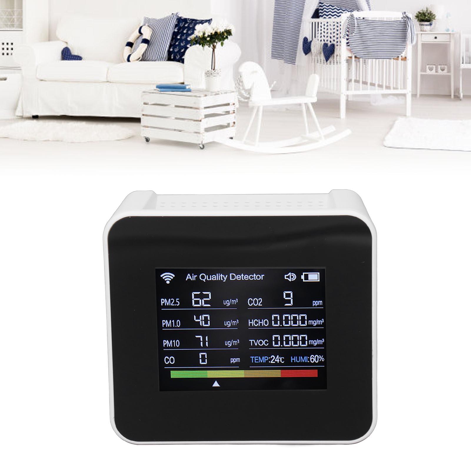 2co10 14-in-1 Intelligenter Multifunktions-luftqualitätsdetektor Mit Wlan