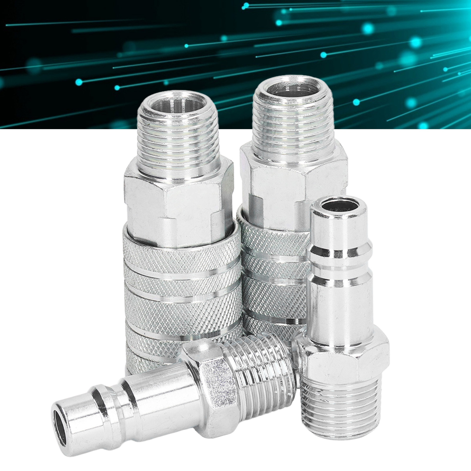 American Pneumatic 1/2 Zoll Npt Druckluftwerkzeug-anschlussset, Schnellkupplung Für Luftschlauch, Zubehör-anschlussset Für Industrie-luftkompressoren I/m