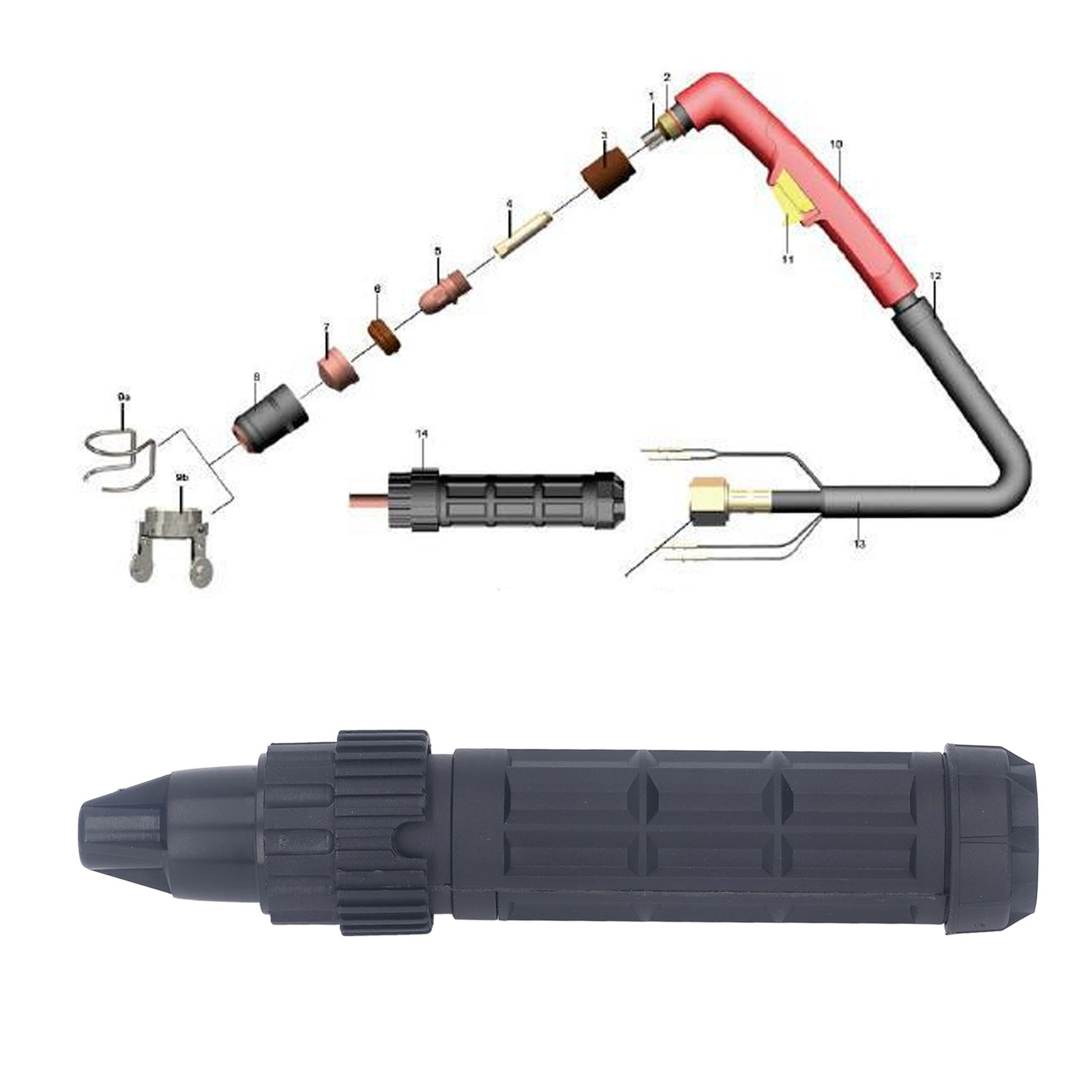 Schweißbrenneradapter/konverter Typ Fy003, Europäischer Mig-co2-schweißbrenneradapter/konverter Aus Messing, Interne Schnittstelle Mit Externem M141,5 Mm Gewinde.