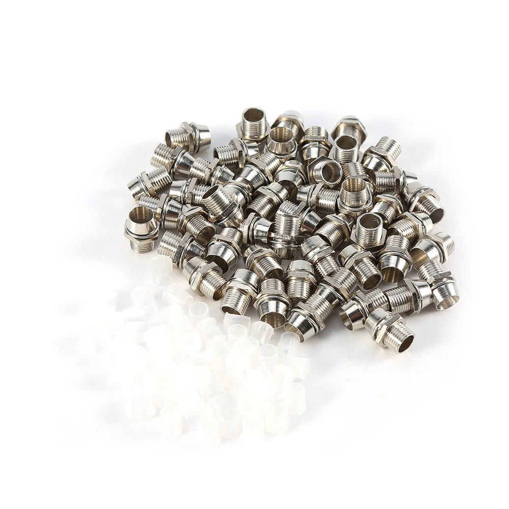 Silberne Lampenfassung Mit 8 Mm Gewinde, 5 Mm Metallsockel, 8 Mm Gewinde, Packung Mit 50 Stück.