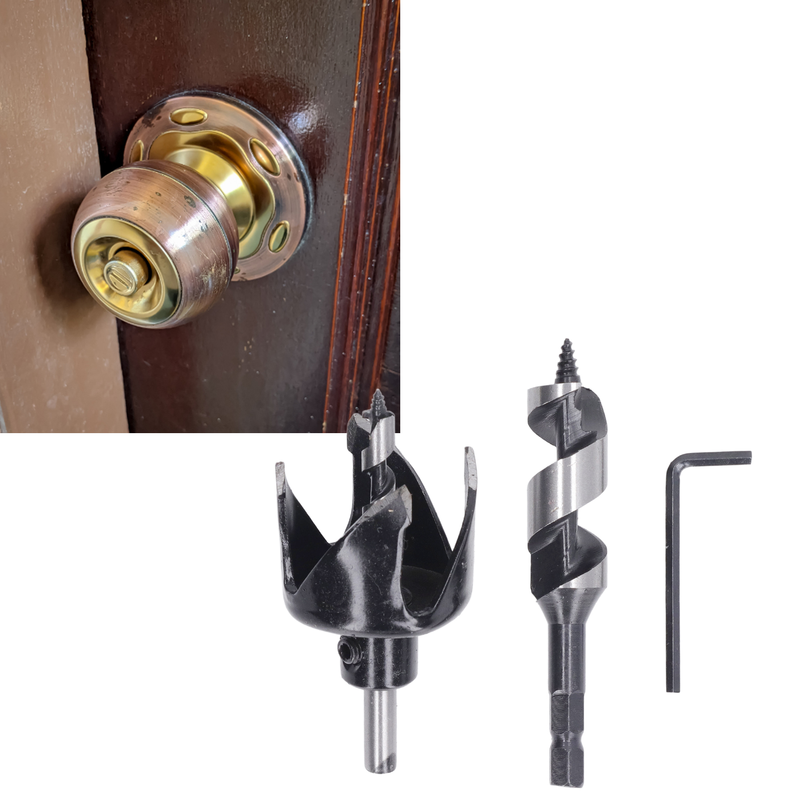 4-backen-kugellochsägen-set, Lochaufweiter, Holzbearbeitung, Kunststoff, Trockenbaubohrer, Kugellochsäge