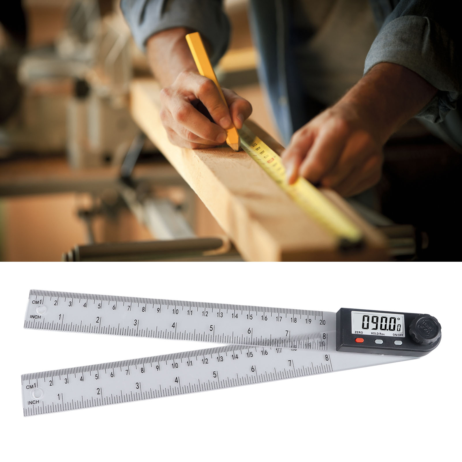 Digitaler Elektronischer Winkelmesser, Winkelmesser Für Die Holzbearbeitung, Hochpräzises Winkelmessgerät, Lineal