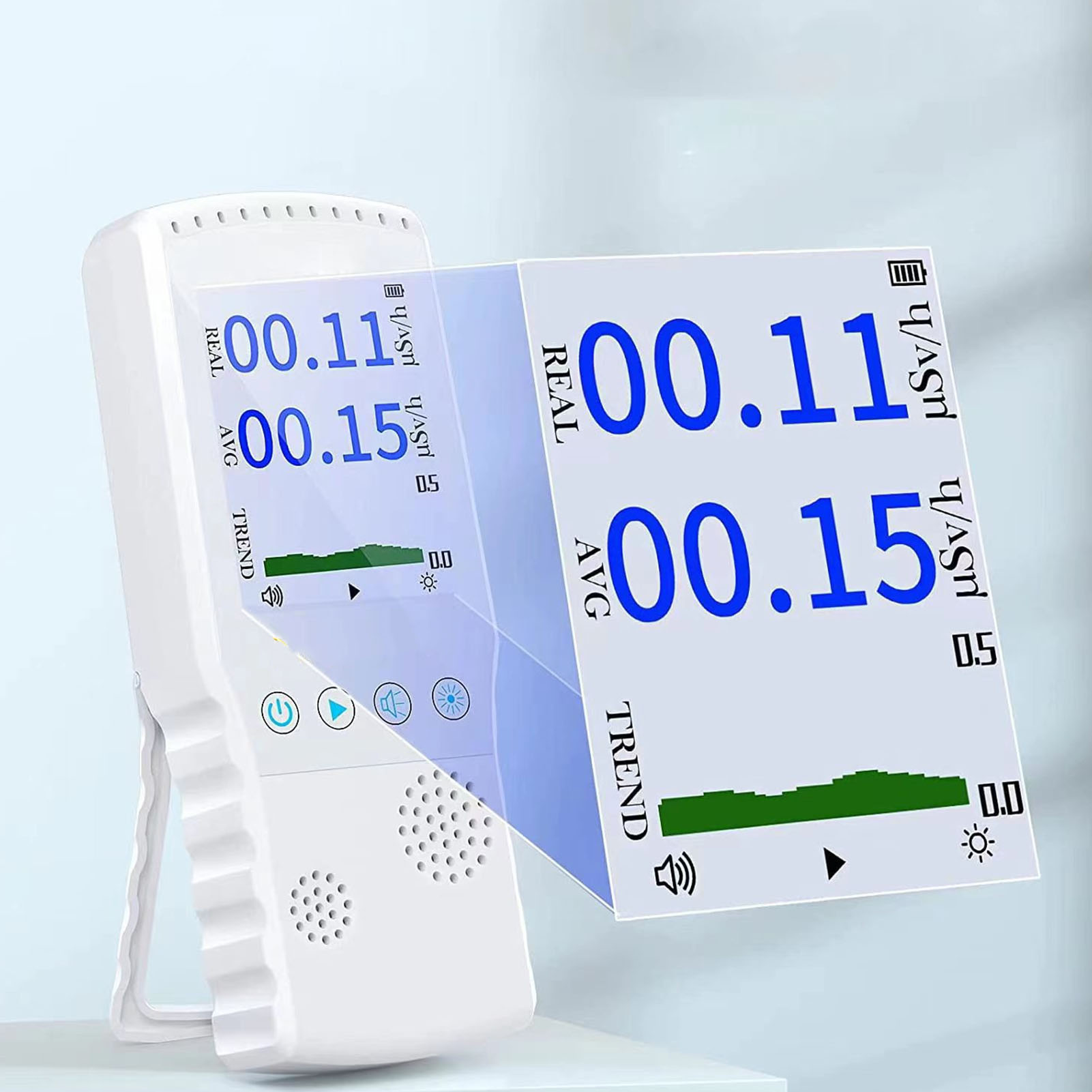 Air-02 Nuklearstrahlungsdetektor Mit Verbessertem Geigerzähler Und Lcd-anzeige: Professioneller Hochpräziser Βγ-röntgendetektor Für Den Heim-/industrieeinsatz Mit Echtzeit-erkennung Und Alarmfunktion.