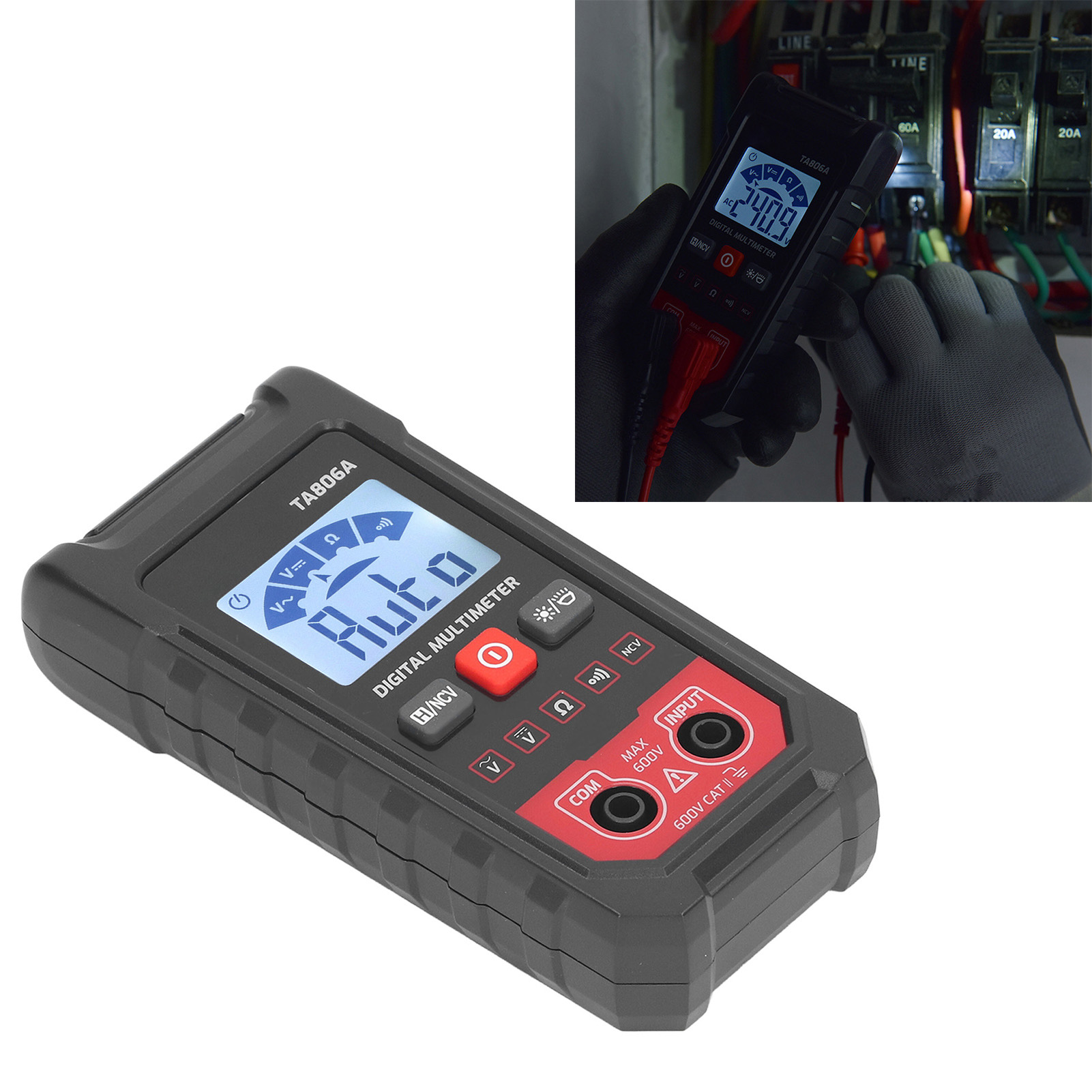 Ta806a Ist Ein Vollautomatisches, Tragbares Multimeter Für Den Heimgebrauch, Das Ohne Gangwechsel Auskommt Und Über Eine Automatische Identifizierung Verfügt.