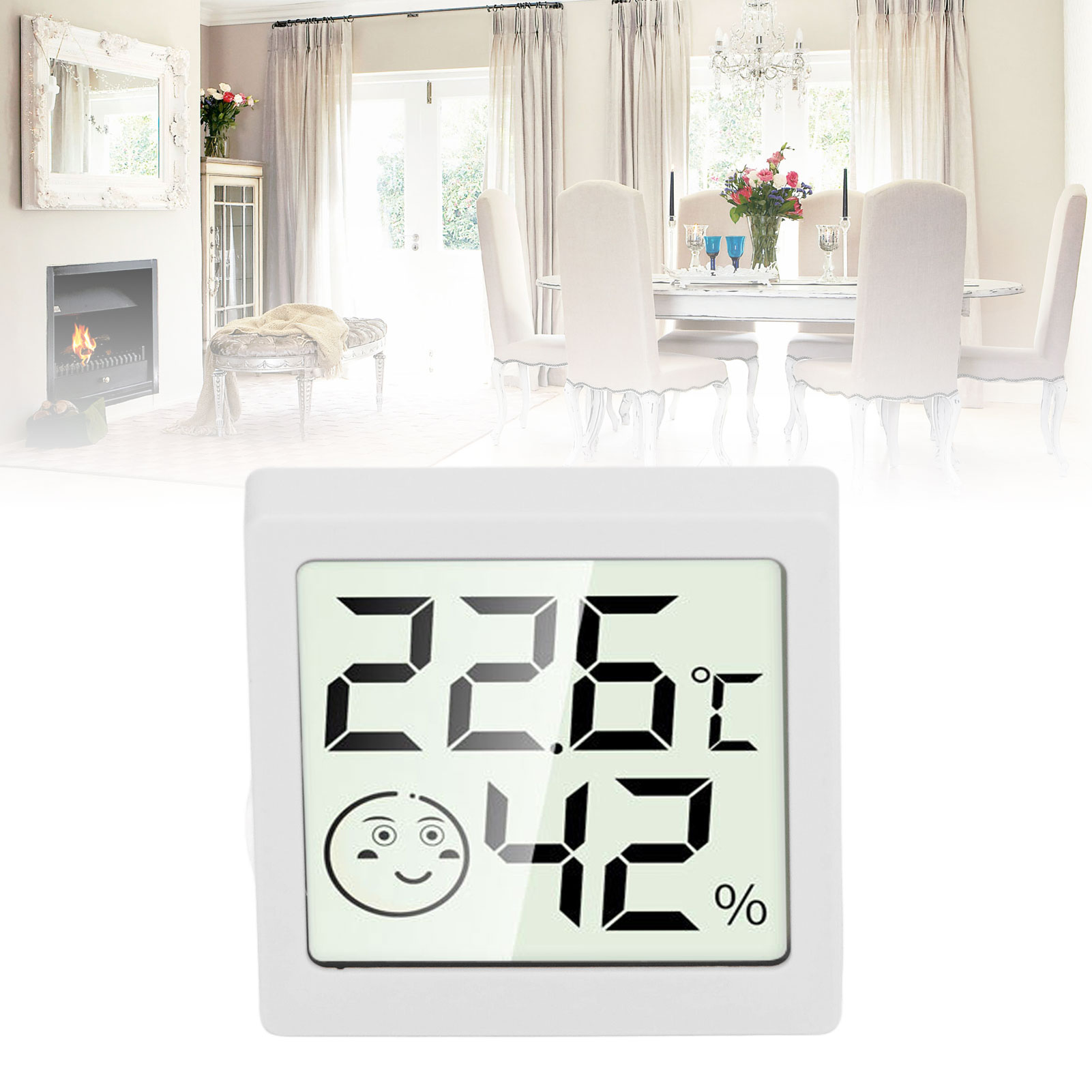 Lx8101 Weißes, Hochauflösendes Digitales Präzisions-thermohygrometer Mit Digitaler Anzeige Für Den Heimgebrauch