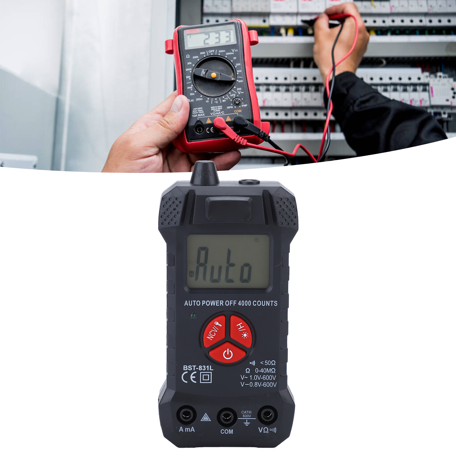Bst-831l Intelligentes Digitales Identifikationsmultimeter, Vollautomatische Bereichsumschaltung, Hochpräzises Tragbares Multifunktionales Elektrisches Messgerät.