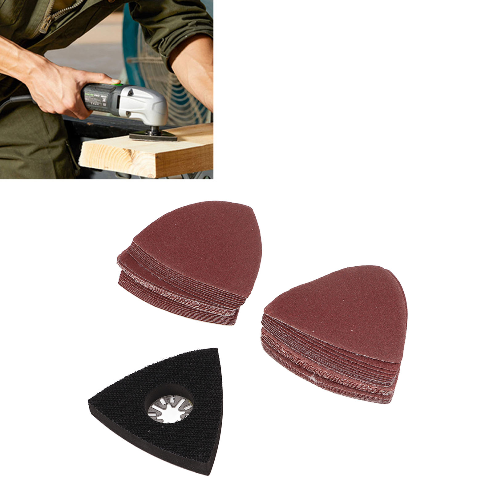 51-teiliges Mehrzweck-dreieckschleifer-set Zum Selbstkleben (80 Mm)