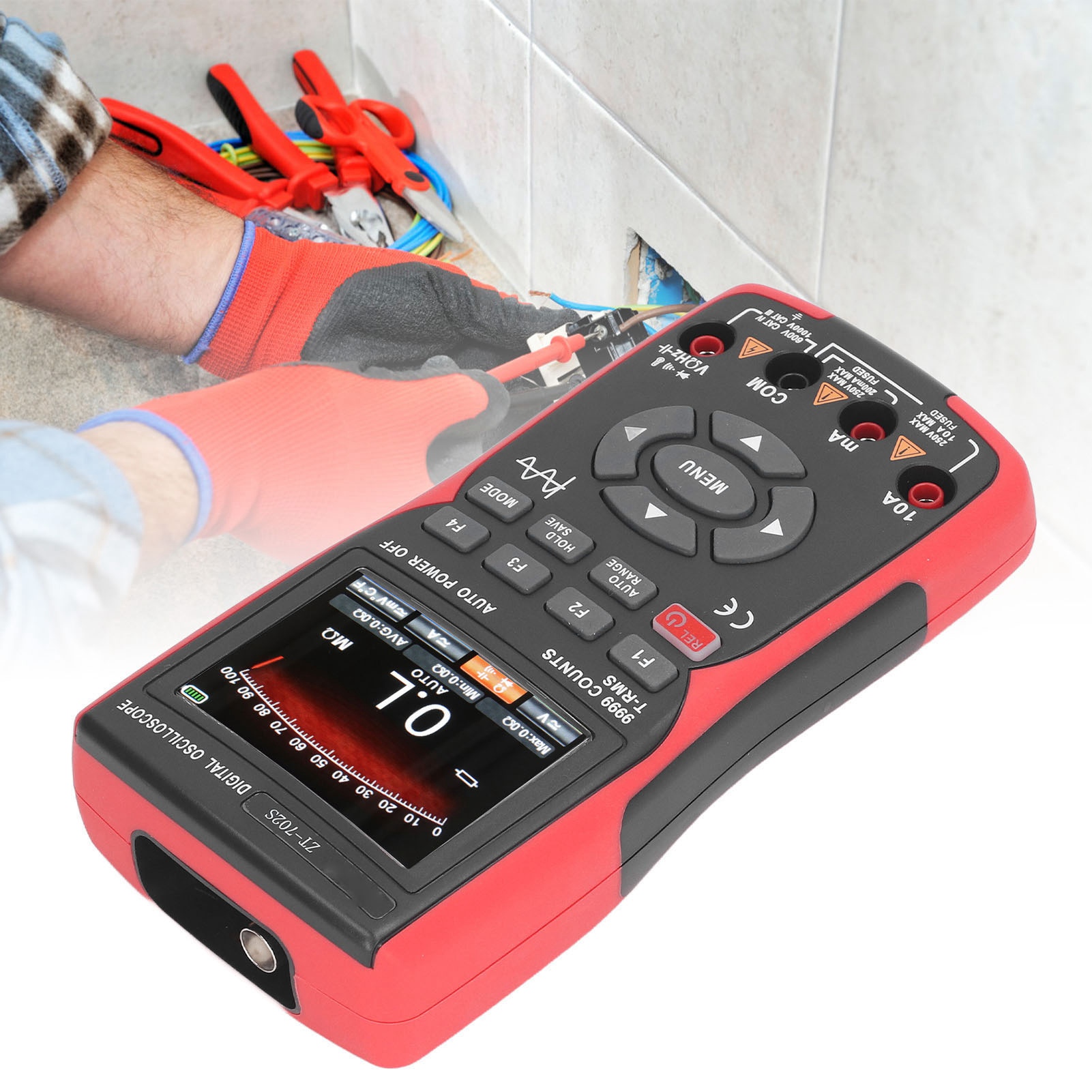 Bside Tragbares Digitales Oszilloskop-multimeter Mit Farbbildschirm, Multifunktionsgerät Für Kfz-reparatur, Messung Und Überhitzungsschutz
