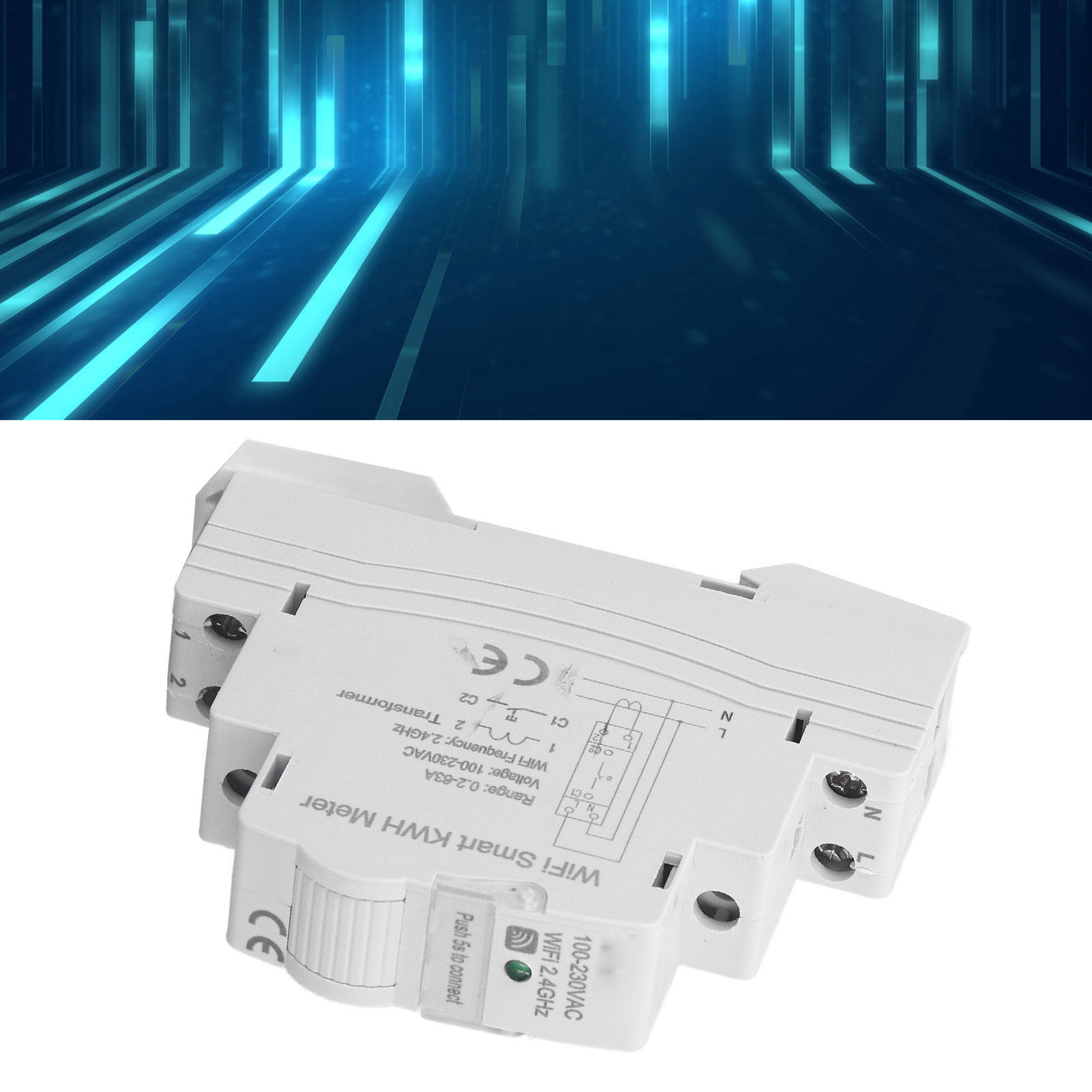Intelligenter Stromzähler Atms1603 Mit Dualer Steuerung, App-steuerung, 100–230 V Wechselstrom